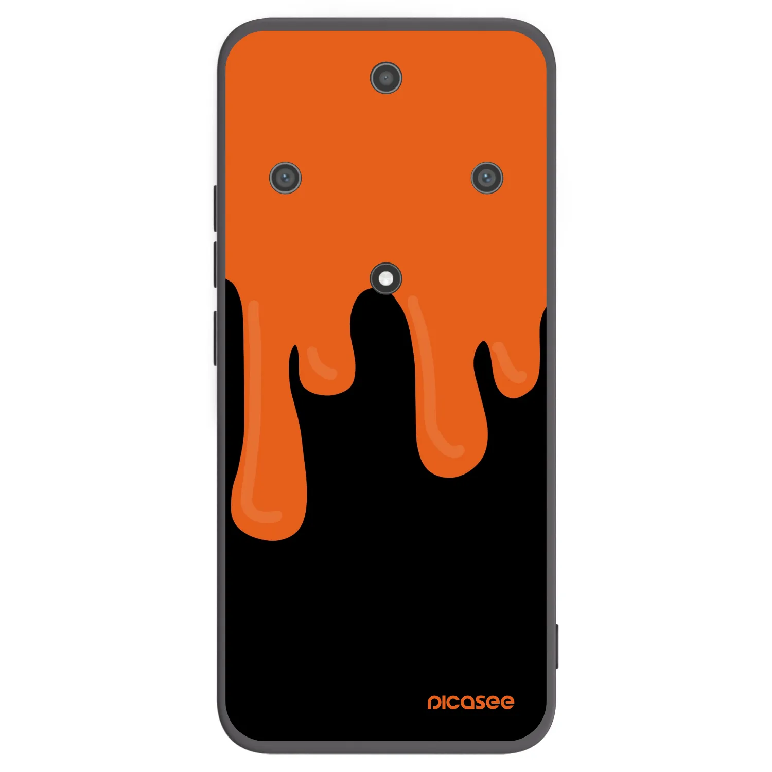 Picasee fekete szilikon tok az alábbi mobiltelefonokra Honor Magic5 Lite 5G - Orange spooky