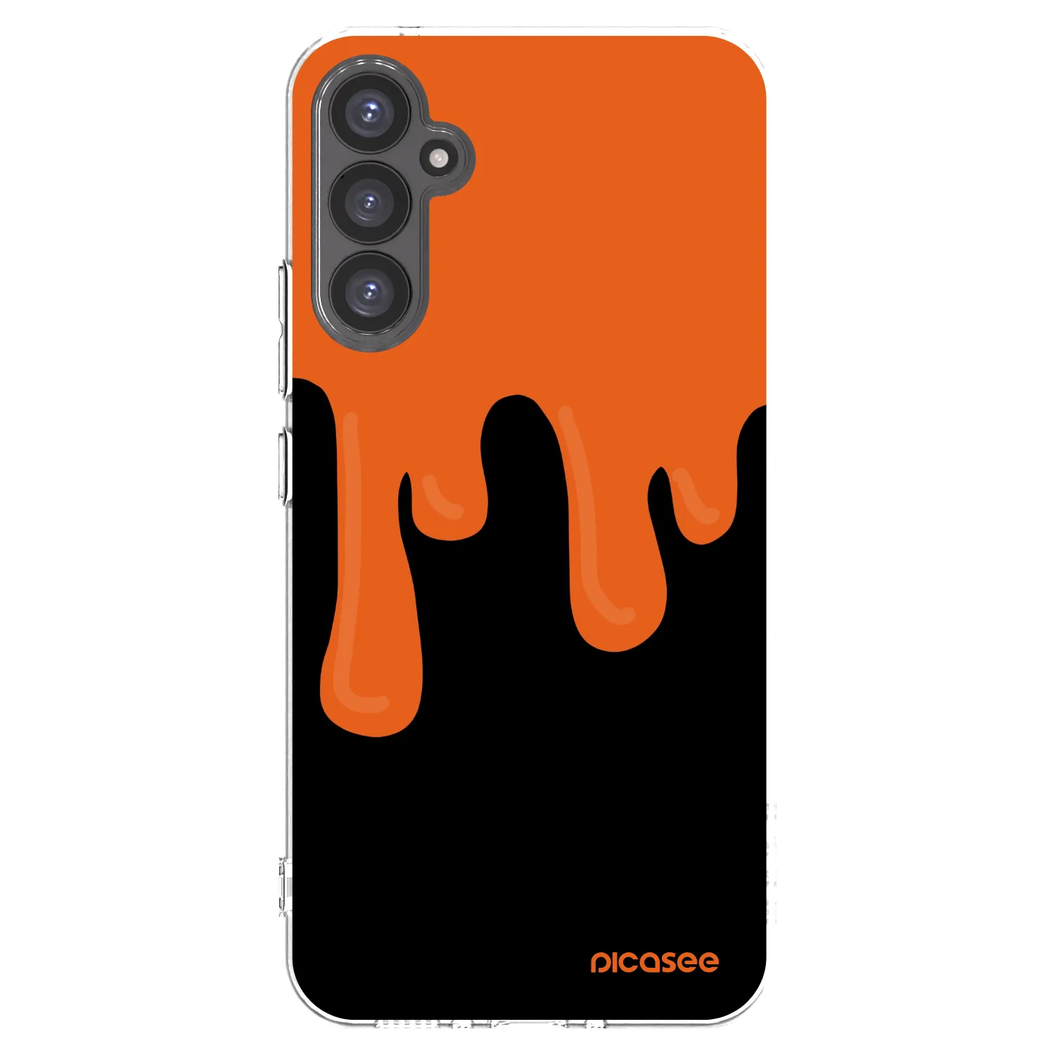 Picasee átlátszó szilikon tok az alábbi mobiltelefonokra Samsung Galaxy A34 5G A346B - Orange spooky