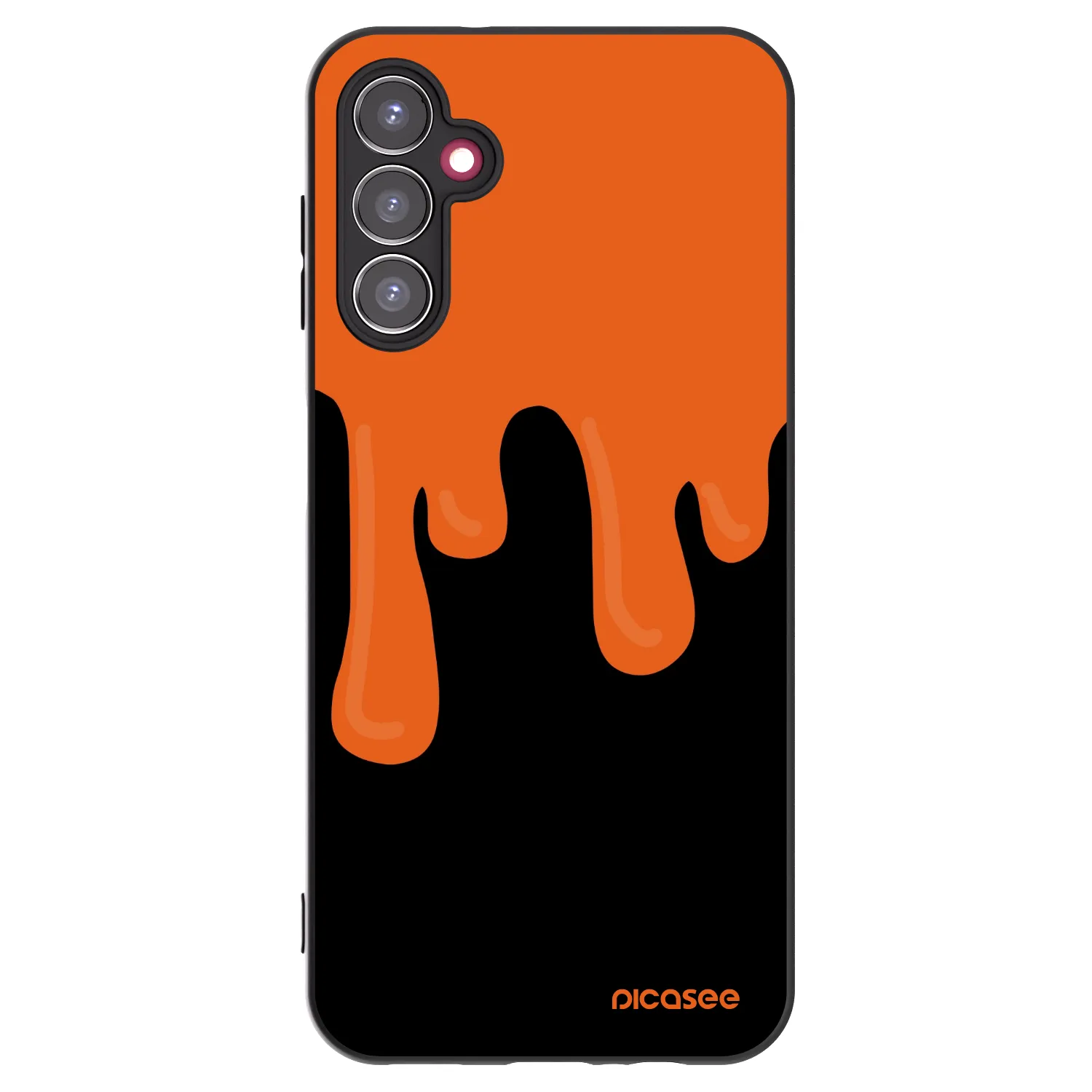 Picasee fekete szilikon tok az alábbi mobiltelefonokra Samsung Galaxy A14 4G A145R - Orange spooky
