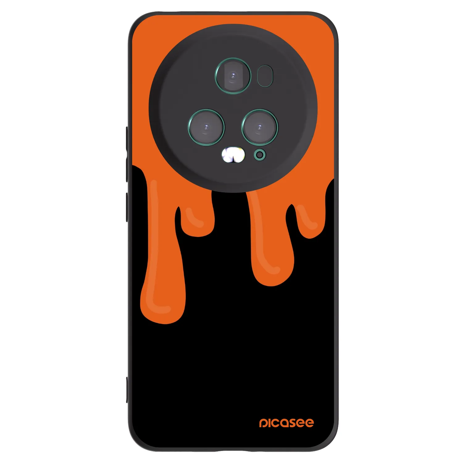 Picasee fekete szilikon tok az alábbi mobiltelefonokra Honor Magic5 Pro - Orange spooky
