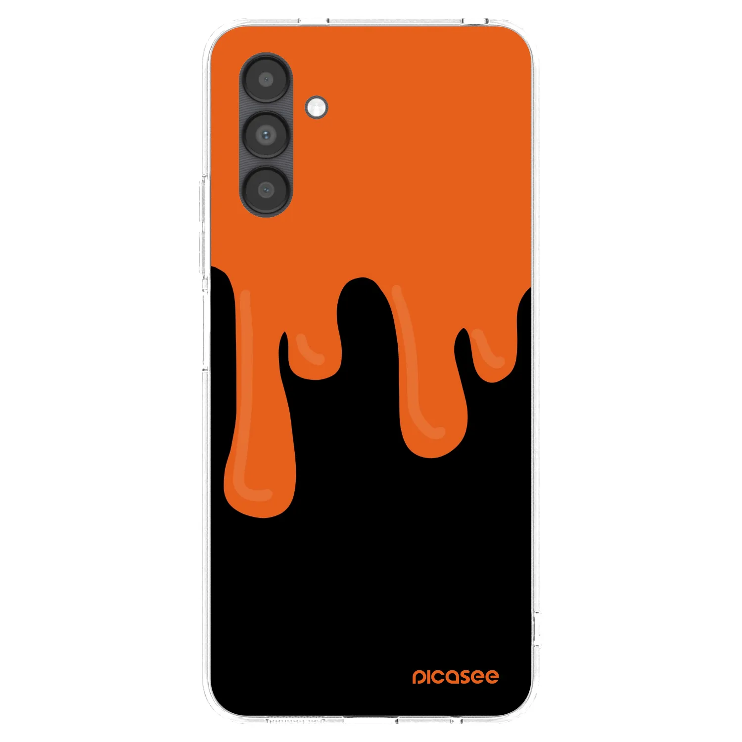 Picasee átlátszó szilikon tok az alábbi mobiltelefonokra Samsung Galaxy A04s A047F - Orange spooky