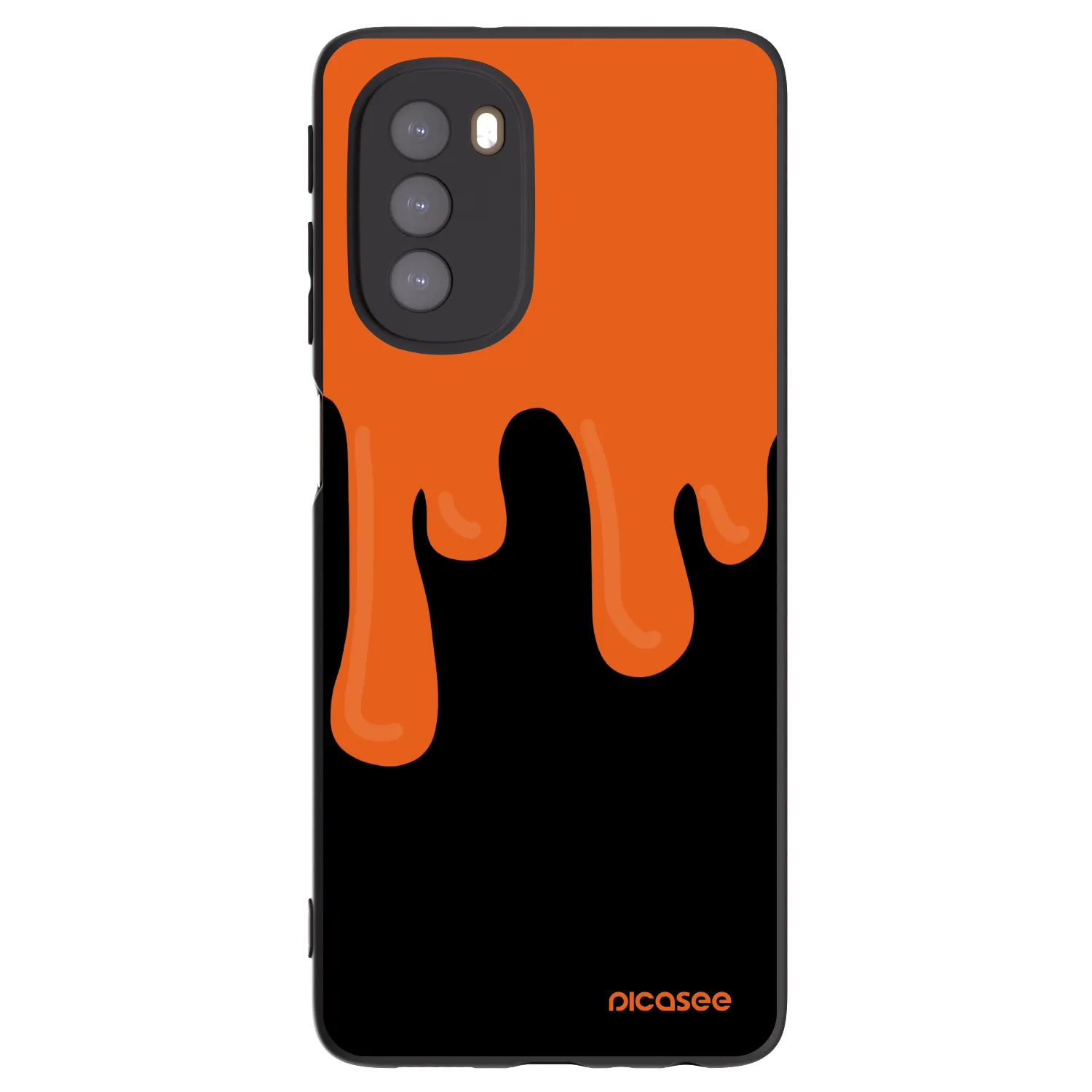 Picasee fekete szilikon tok az alábbi mobiltelefonokra Motorola Moto G51 - Orange spooky