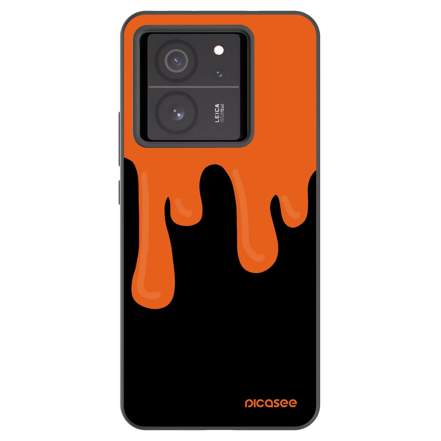 Picasee fekete szilikon tok az alábbi mobiltelefonokra Xiaomi 13T Pro - Orange spooky