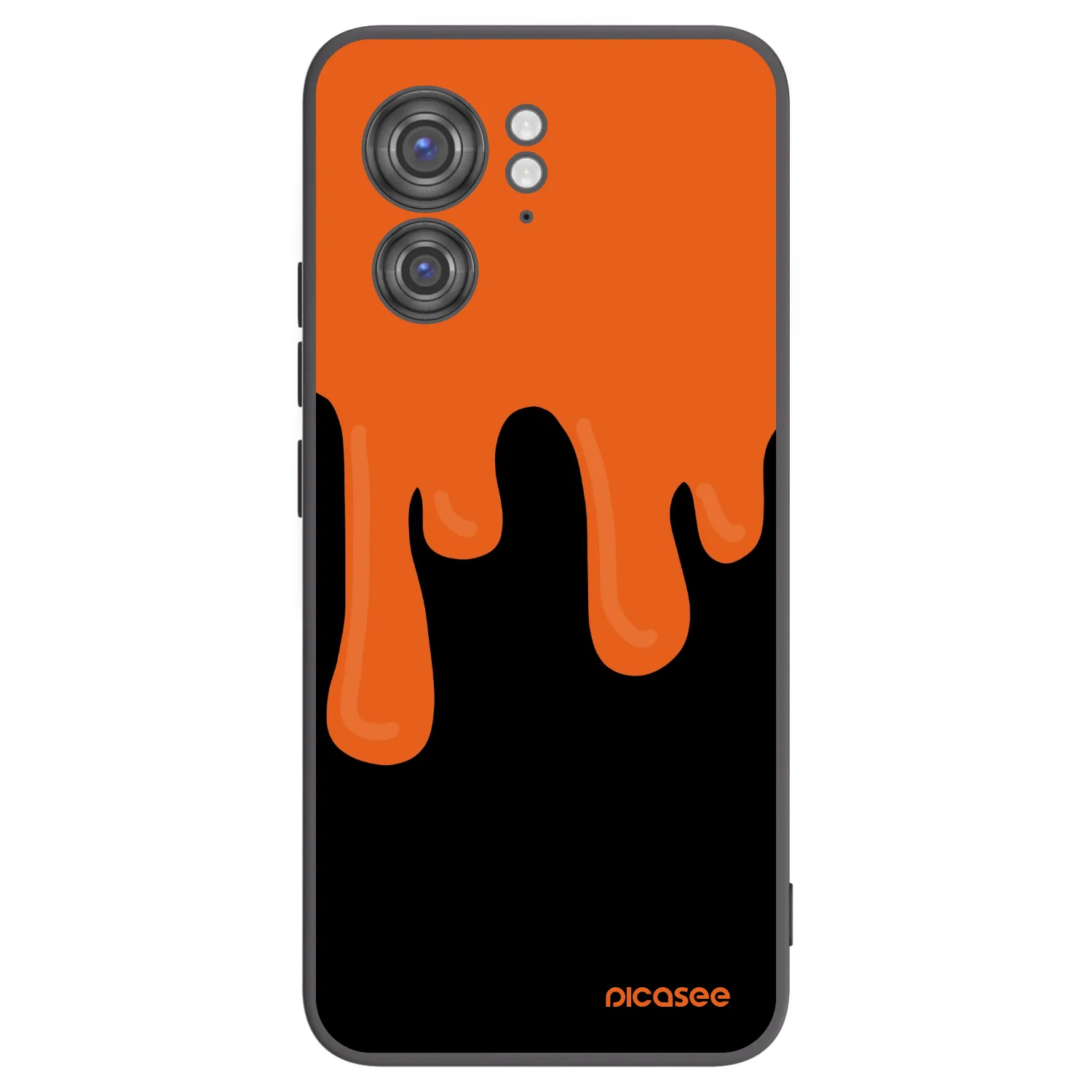Picasee fekete szilikon tok az alábbi mobiltelefonokra Motorola Edge 40 - Orange spooky