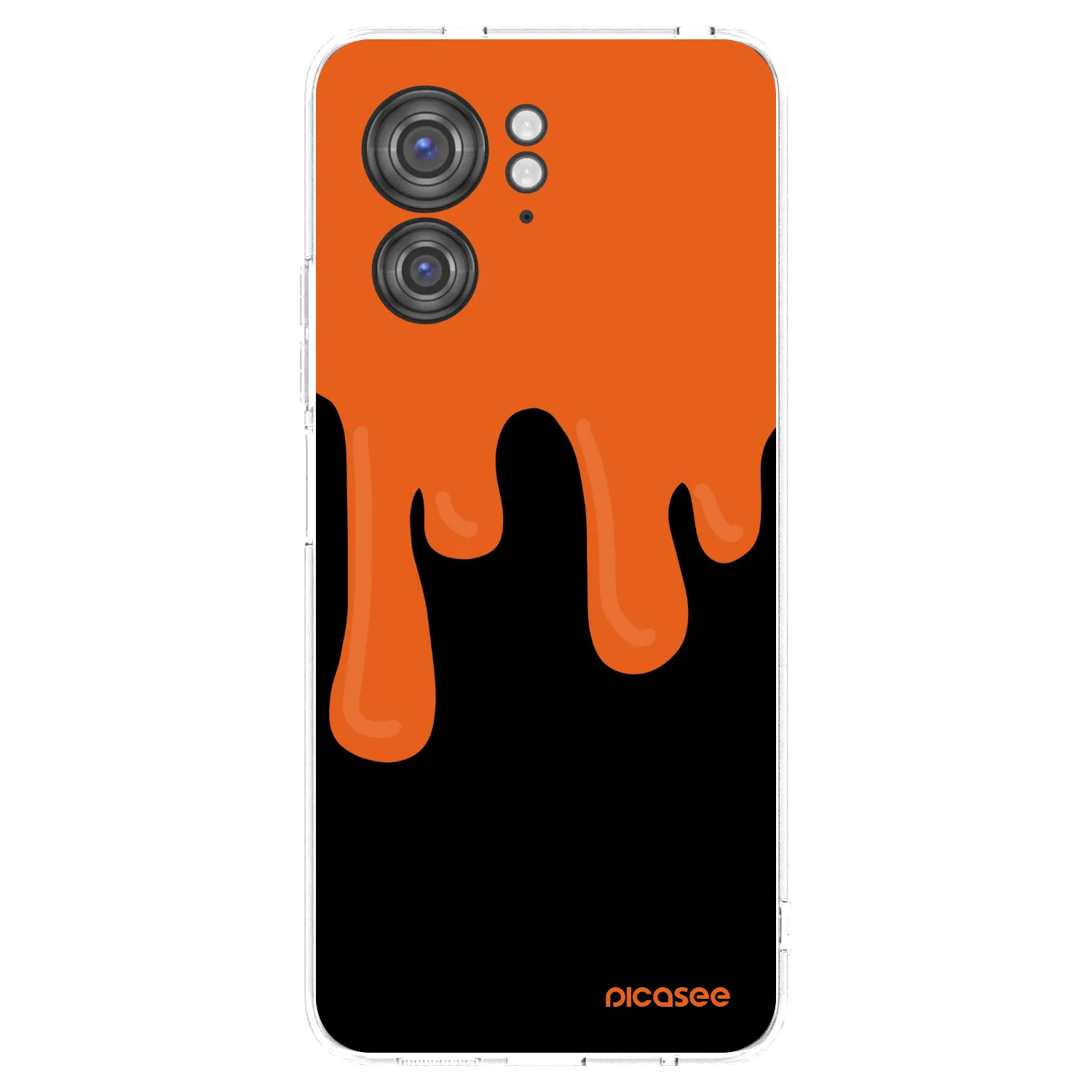 Picasee átlátszó szilikon tok az alábbi mobiltelefonokra Motorola Edge 40 - Orange spooky