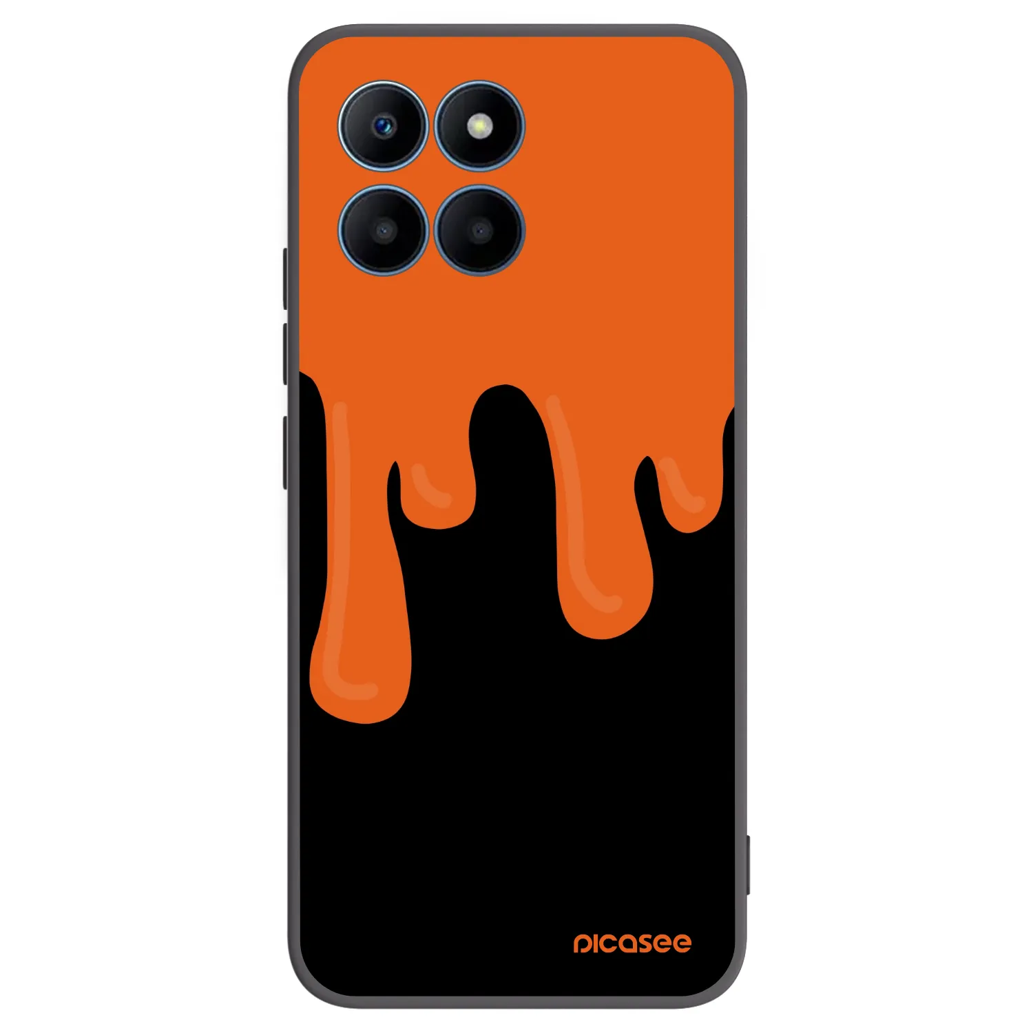 Picasee fekete szilikon tok az alábbi mobiltelefonokra Honor 70 Lite - Orange spooky
