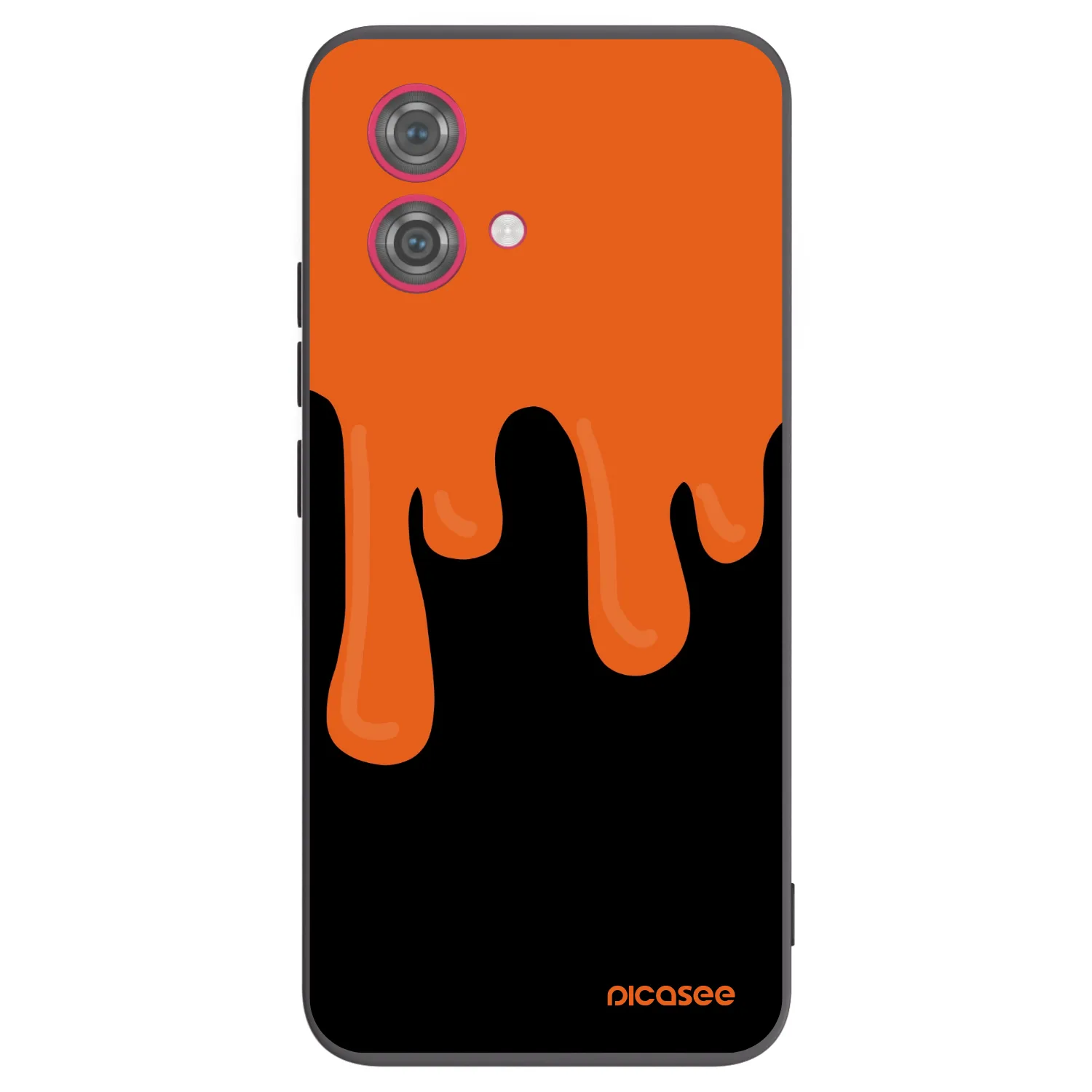 Picasee fekete szilikon tok az alábbi mobiltelefonokra Motorola Moto G84 5G - Orange spooky