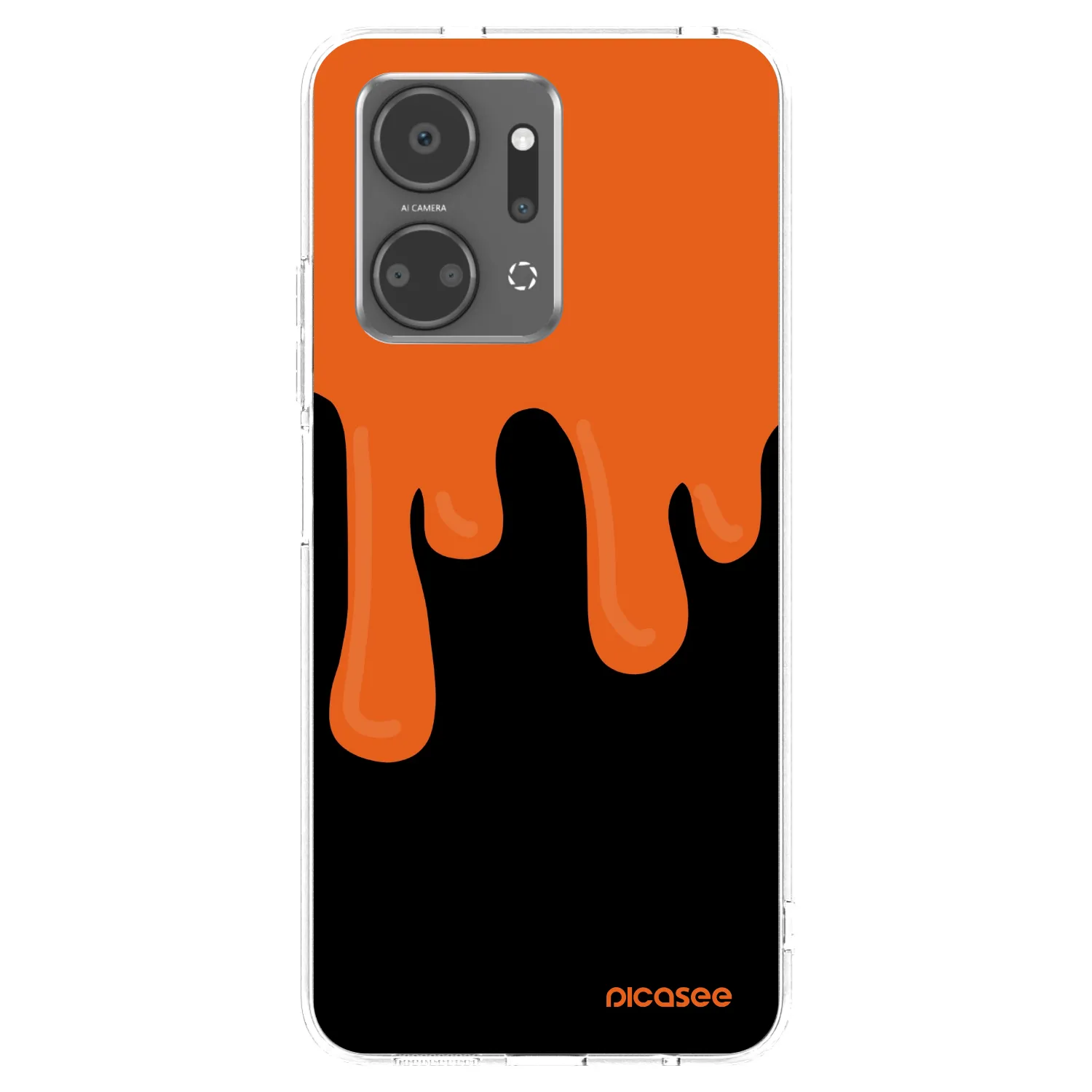 Picasee átlátszó szilikon tok az alábbi mobiltelefonokra Honor X7a - Orange spooky