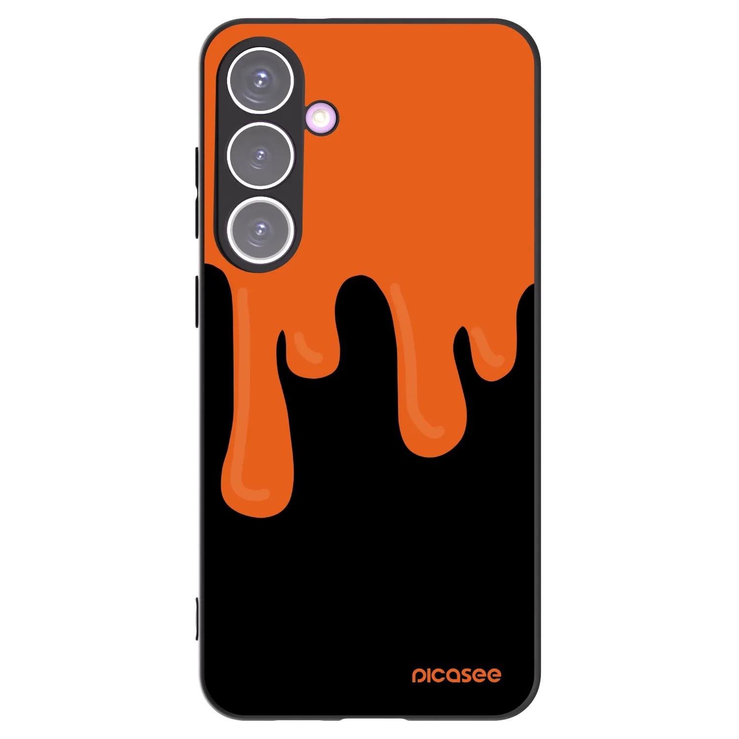 Picasee fekete szilikon tok az alábbi mobiltelefonokra Samsung Galaxy S24+ S926B 5G - Orange spooky