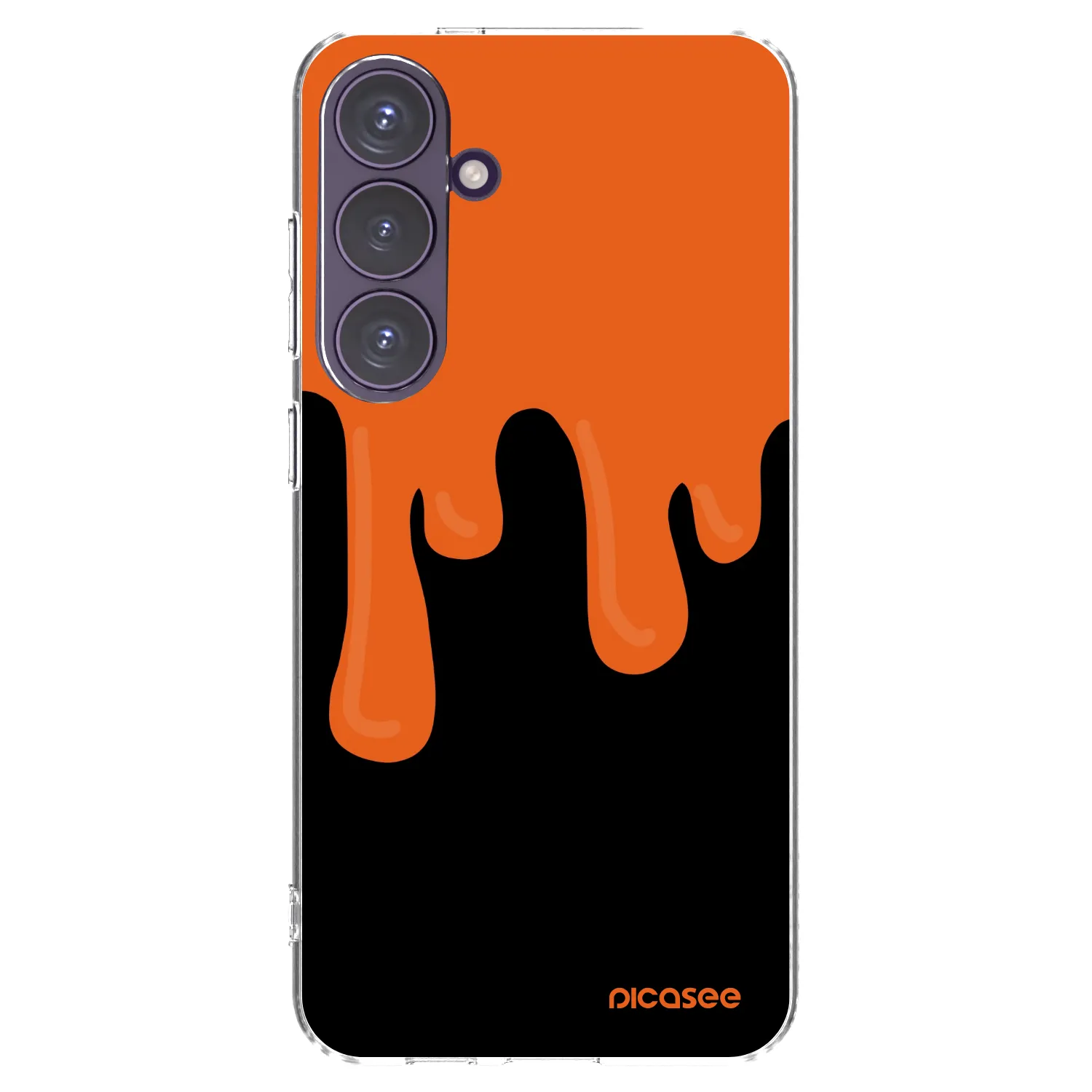 Picasee átlátszó szilikon tok az alábbi mobiltelefonokra Samsung Galaxy S24+ S926B 5G - Orange spooky