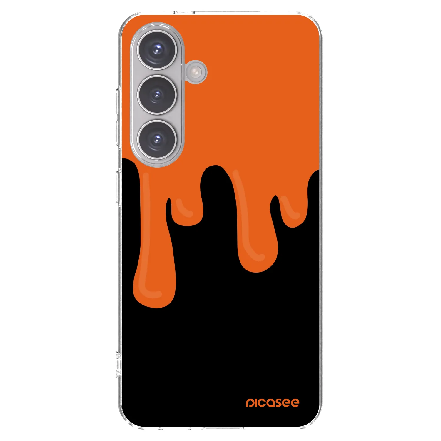 Picasee átlátszó szilikon tok az alábbi mobiltelefonokra Samsung Galaxy S24 S921B 5G - Orange spooky