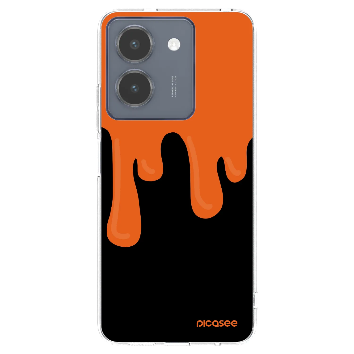 Picasee átlátszó szilikon tok az alábbi mobiltelefonokra Vivo Y36 4G - Orange spooky