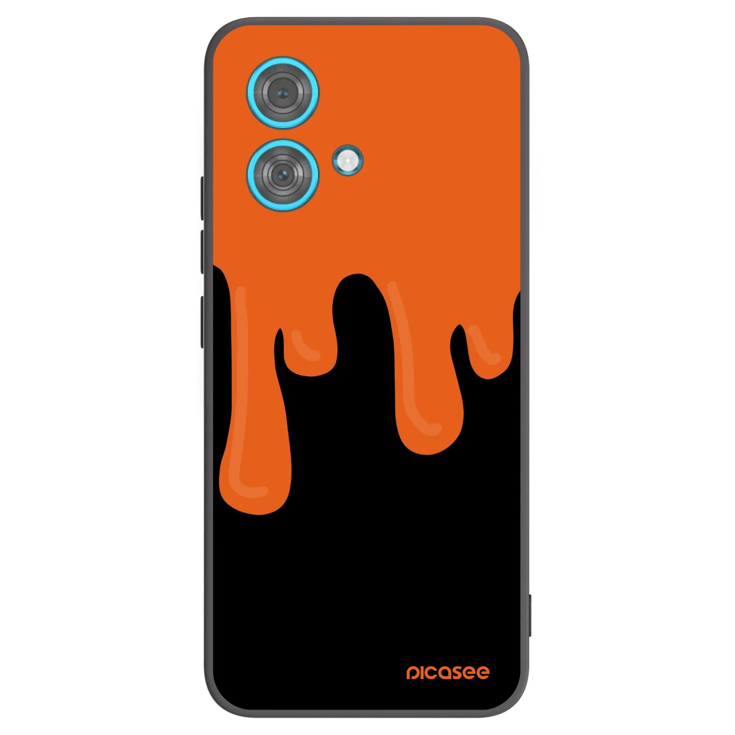 Picasee fekete szilikon tok az alábbi mobiltelefonokra Motorola Edge 40 Neo - Orange spooky