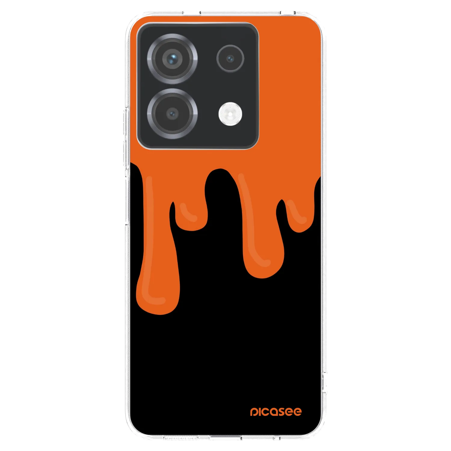 Picasee átlátszó szilikon tok az alábbi mobiltelefonokra Xiaomi Poco X6 - Orange spooky