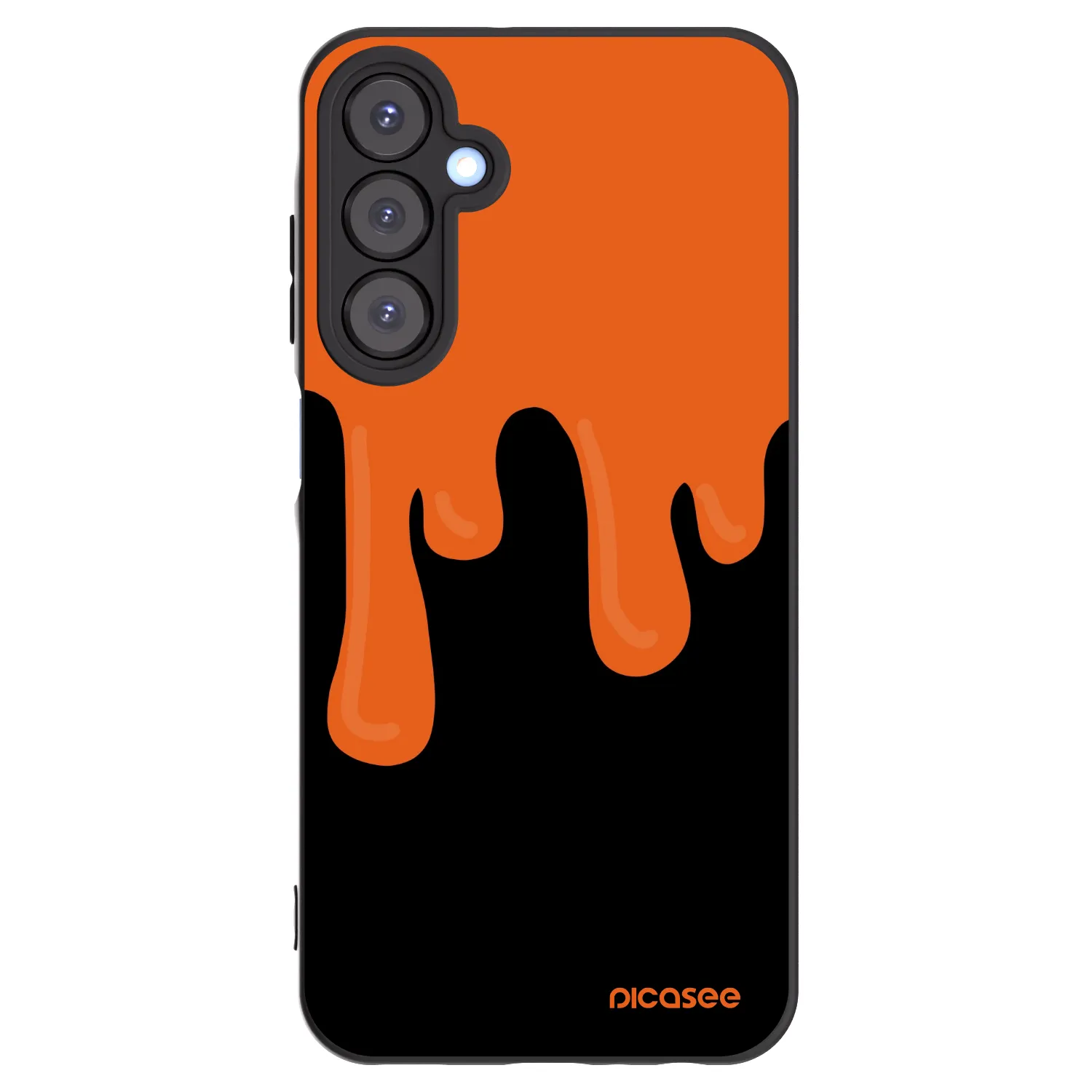 Picasee fekete szilikon tok az alábbi mobiltelefonokra Samsung Galaxy A25 A256B 5G - Orange spooky