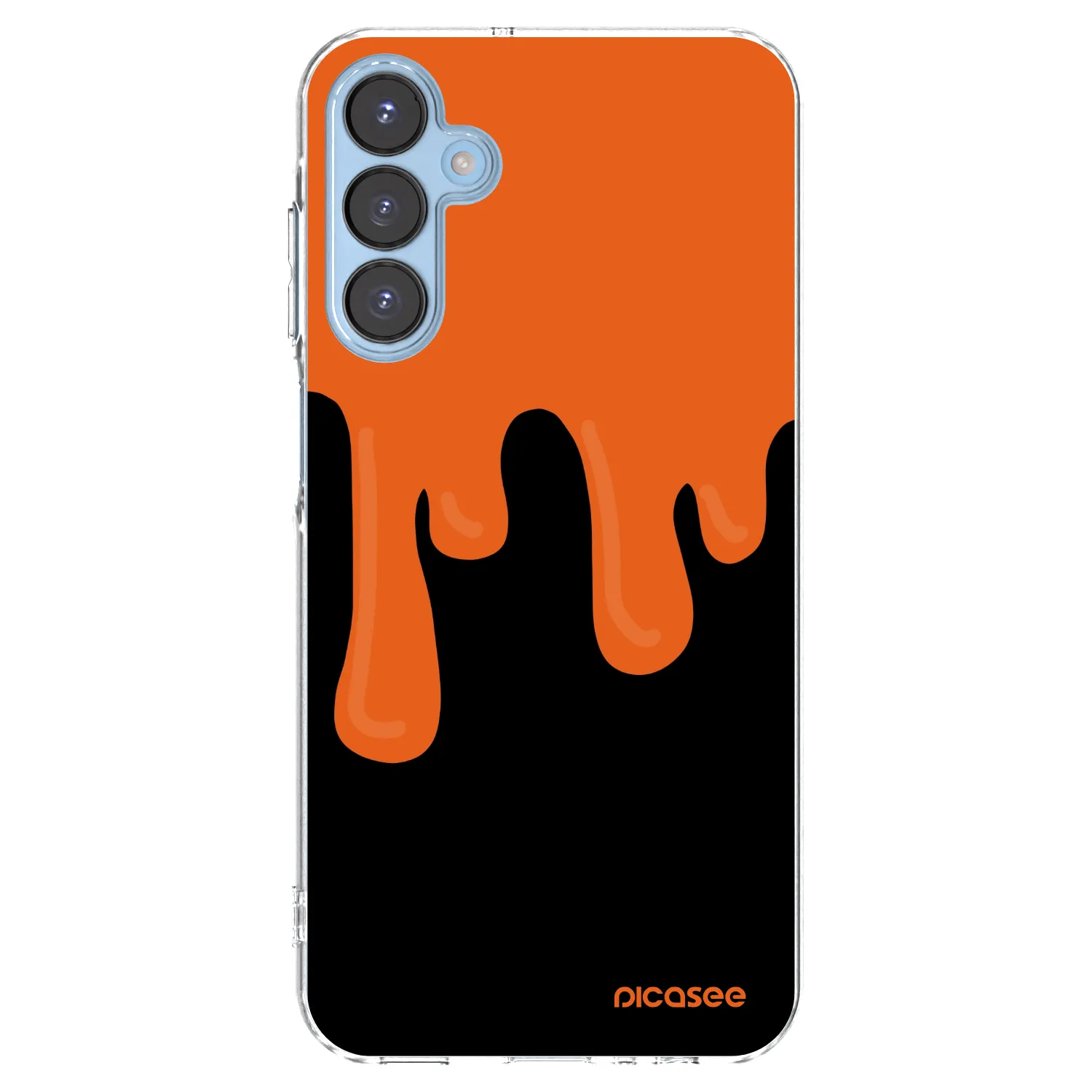 Picasee átlátszó szilikon tok az alábbi mobiltelefonokra Samsung Galaxy A15 A156B 5G - Orange spooky