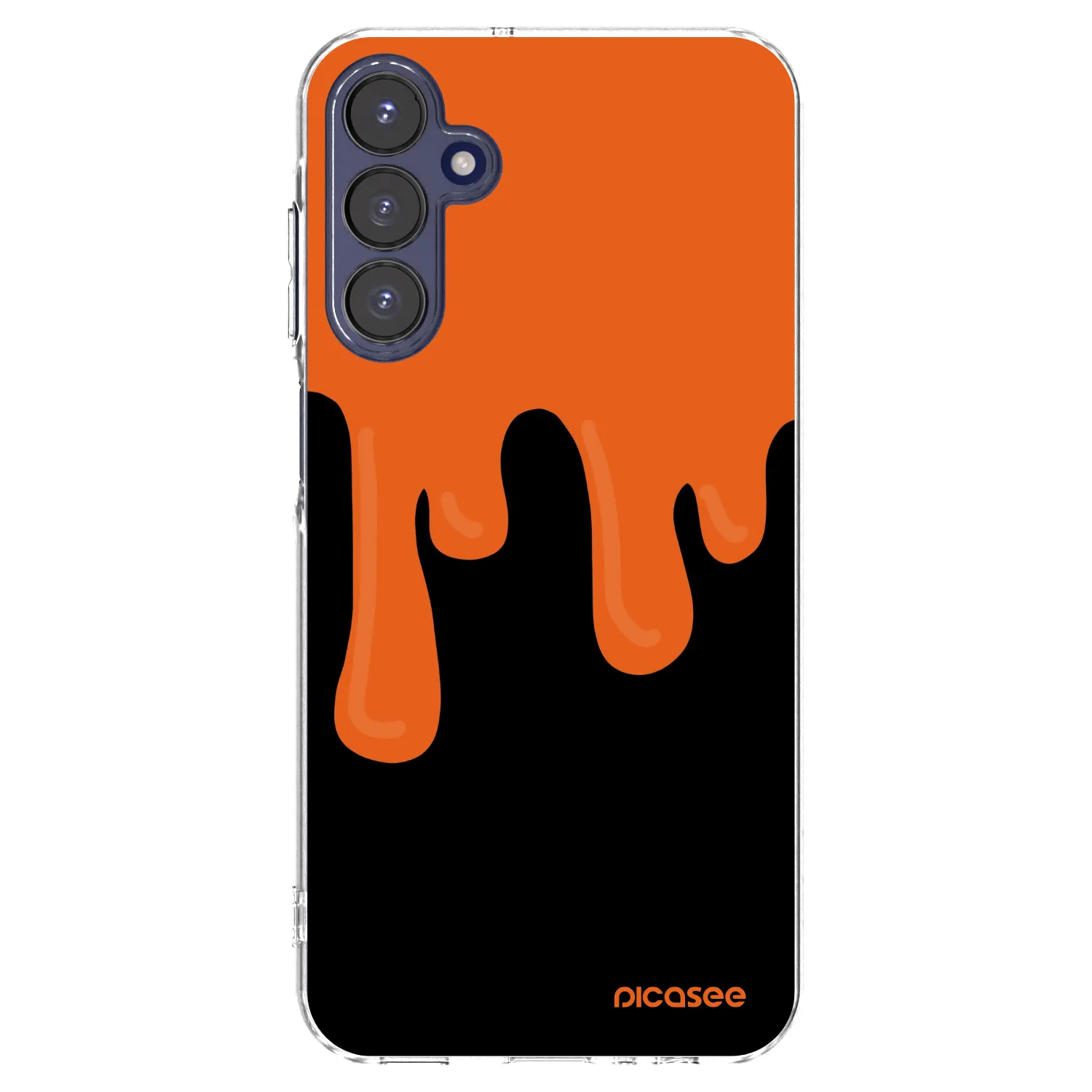 Picasee átlátszó szilikon tok az alábbi mobiltelefonokra Samsung Galaxy A15 A155F 4G - Orange spooky