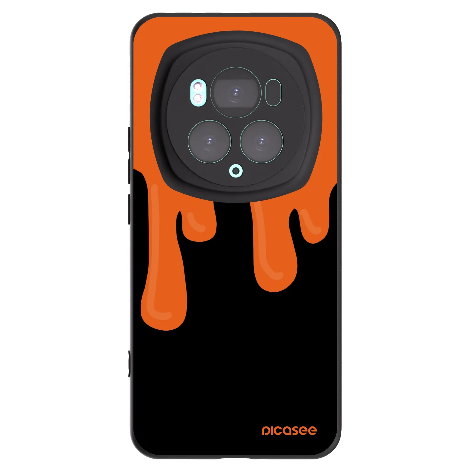 Picasee fekete szilikon tok az alábbi mobiltelefonokra Honor Magic6 Pro - Orange spooky