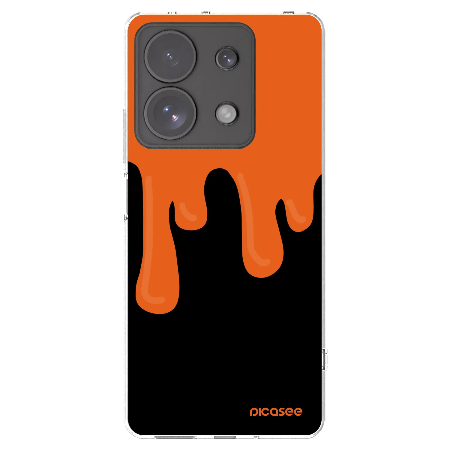 Picasee átlátszó szilikon tok az alábbi mobiltelefonokra Xiaomi Redmi Note 13 Pro 4G - Orange spooky