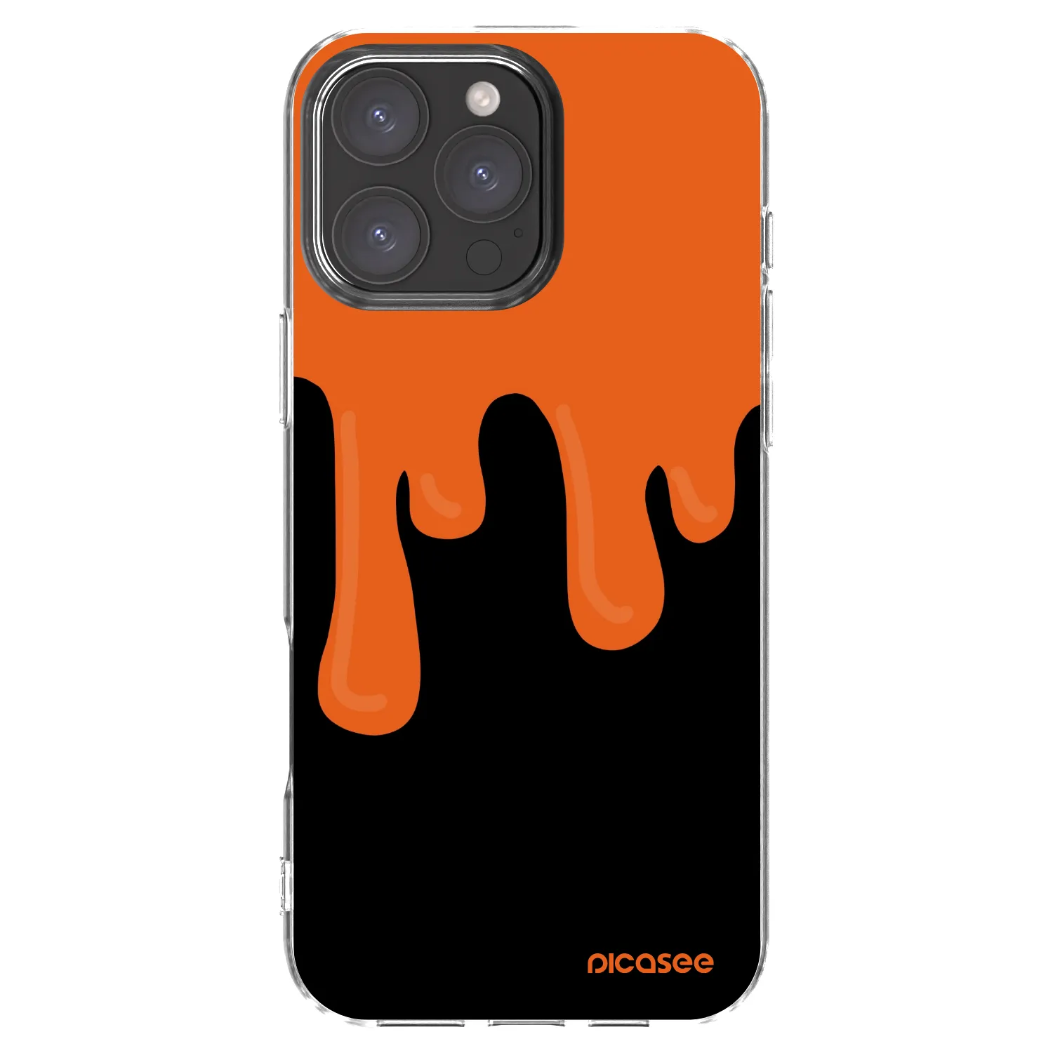 Picasee átlátszó szilikon tok az alábbi mobiltelefonokra Apple iPhone 16 Pro Max - Orange spooky