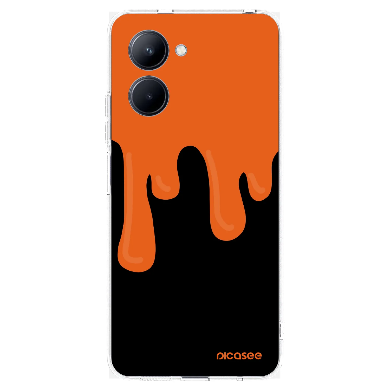 Picasee átlátszó szilikon tok az alábbi mobiltelefonokra Realme C33 (2023) - Orange spooky