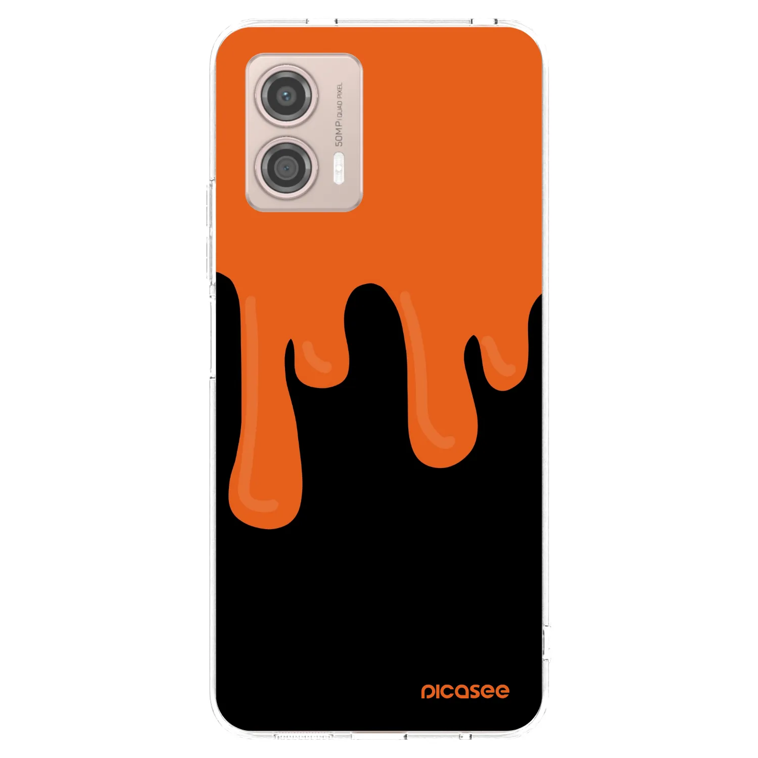 Picasee átlátszó szilikon tok az alábbi mobiltelefonokra Motorola Moto G53 5G - Orange spooky