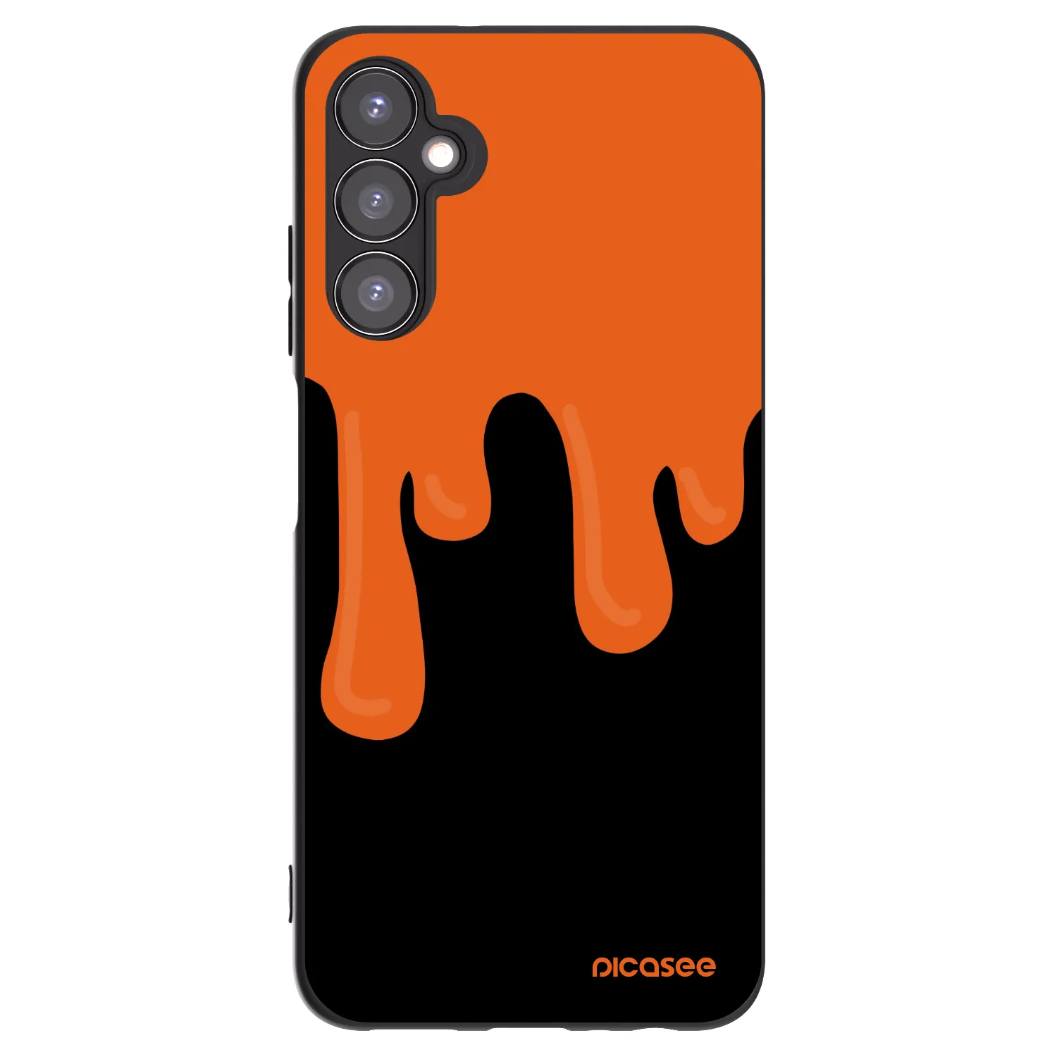 Picasee fekete szilikon tok az alábbi mobiltelefonokra Samsung Galaxy A05s A057G - Orange spooky