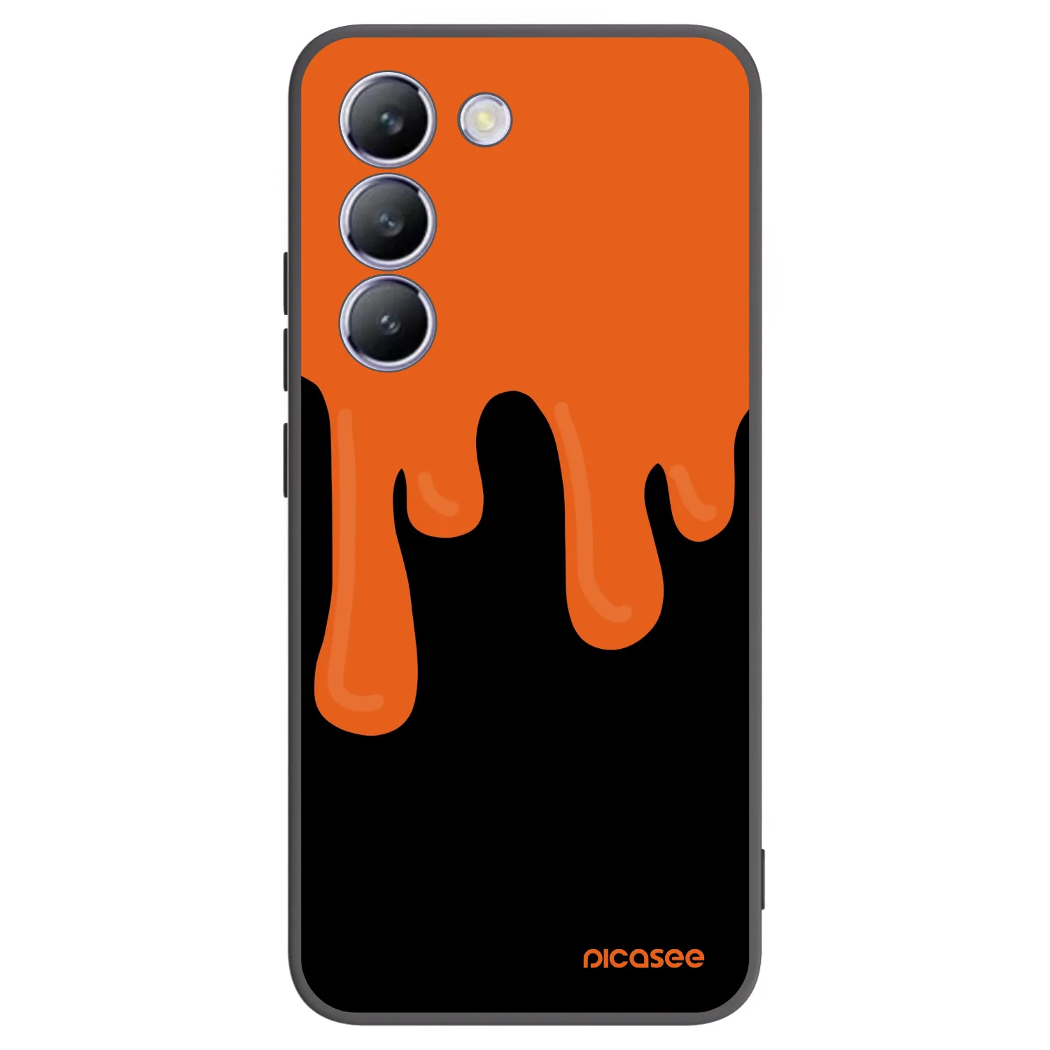 Picasee fekete szilikon tok az alábbi mobiltelefonokra Vivo V40 SE 5G - Orange spooky
