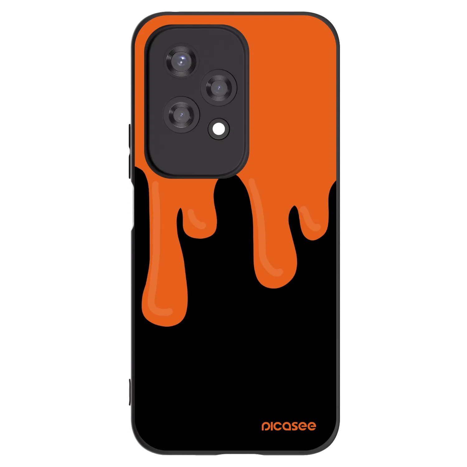 Picasee fekete szilikon tok az alábbi mobiltelefonokra Honor 200 Lite - Orange spooky