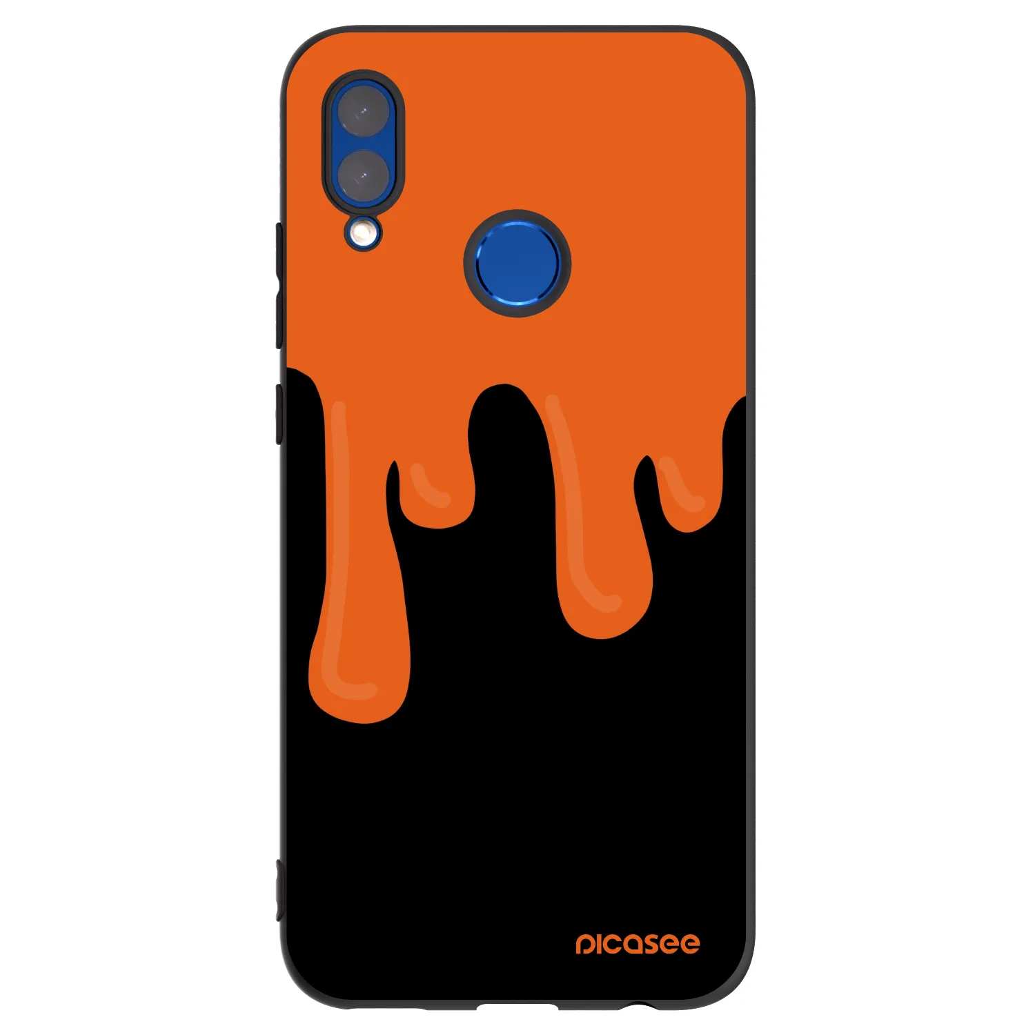 Picasee fekete szilikon tok az alábbi mobiltelefonokra Honor 10 Lite - Orange spooky