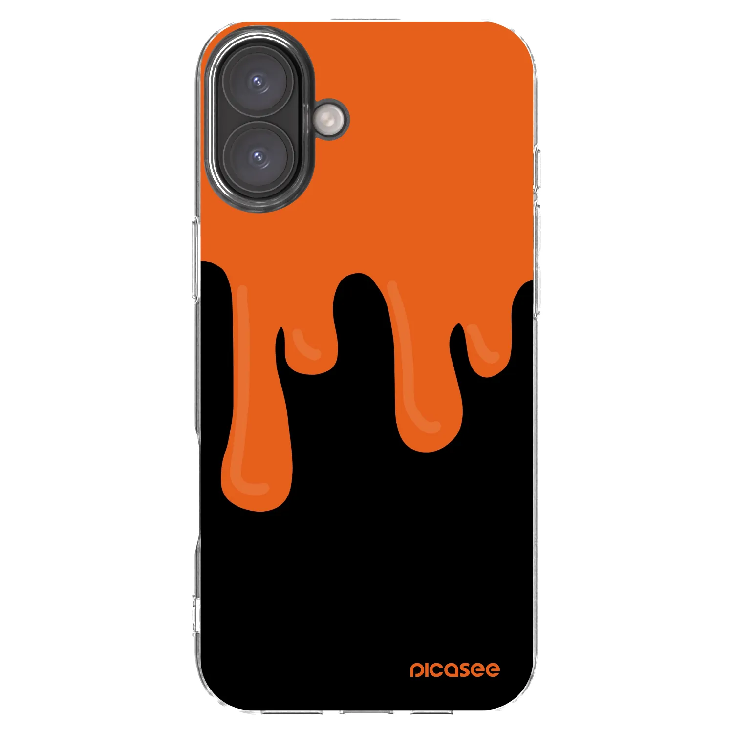 Picasee átlátszó szilikon tok az alábbi mobiltelefonokra Apple iPhone 16 Plus - Orange spooky