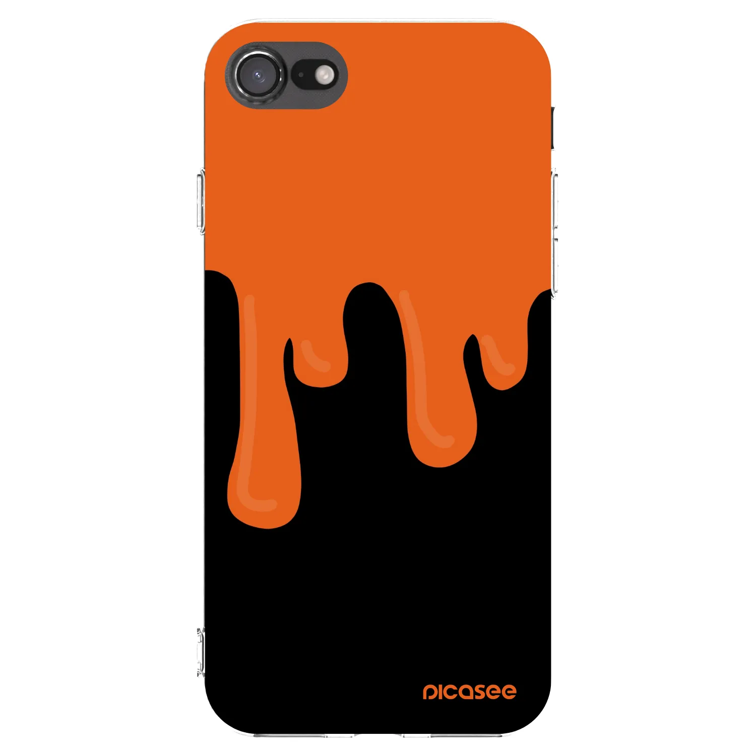 Picasee átlátszó szilikon tok az alábbi mobiltelefonokra Apple iPhone 7 - Orange spooky