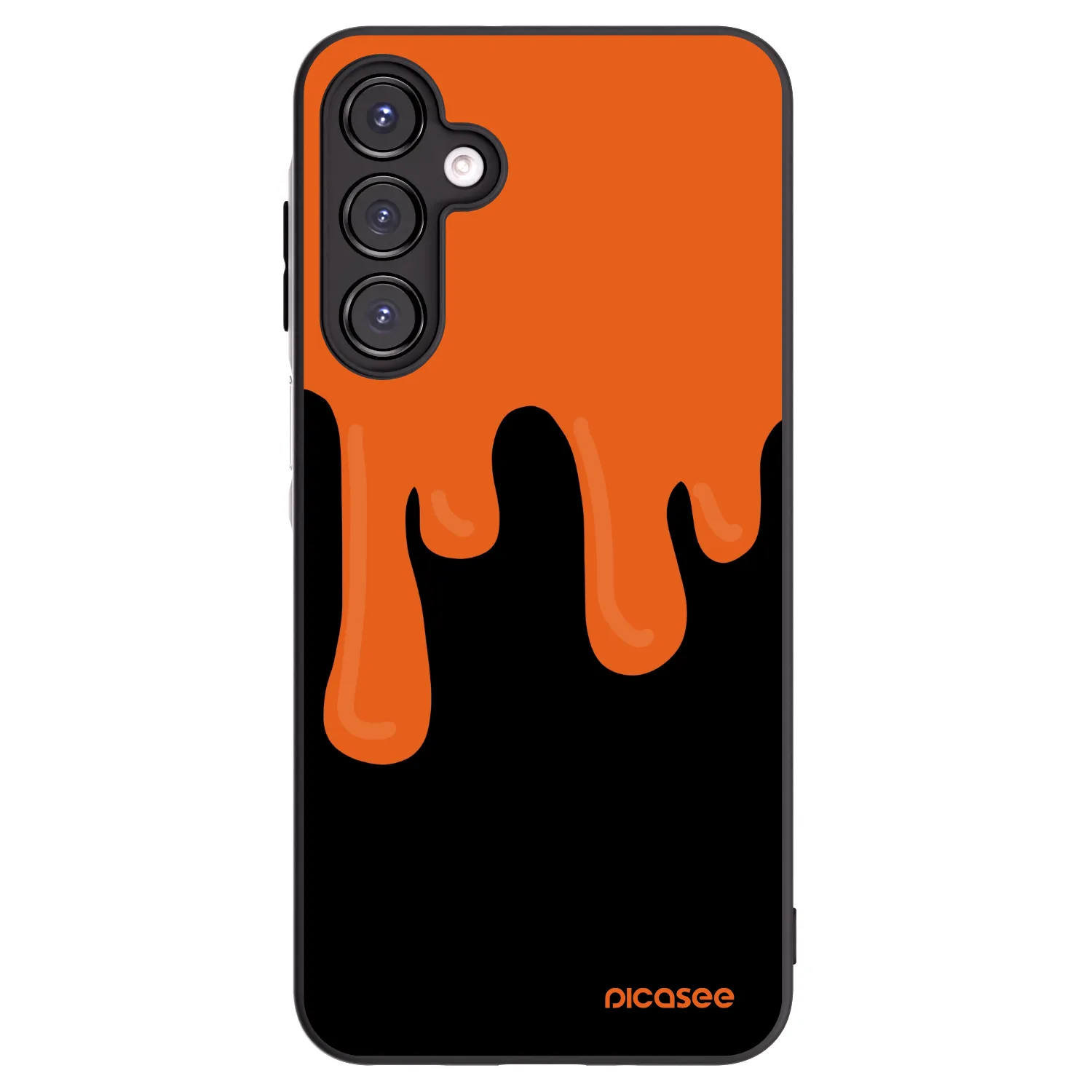 Picasee fekete szilikon tok az alábbi mobiltelefonokra Samsung Galaxy A16 5G - Orange spooky