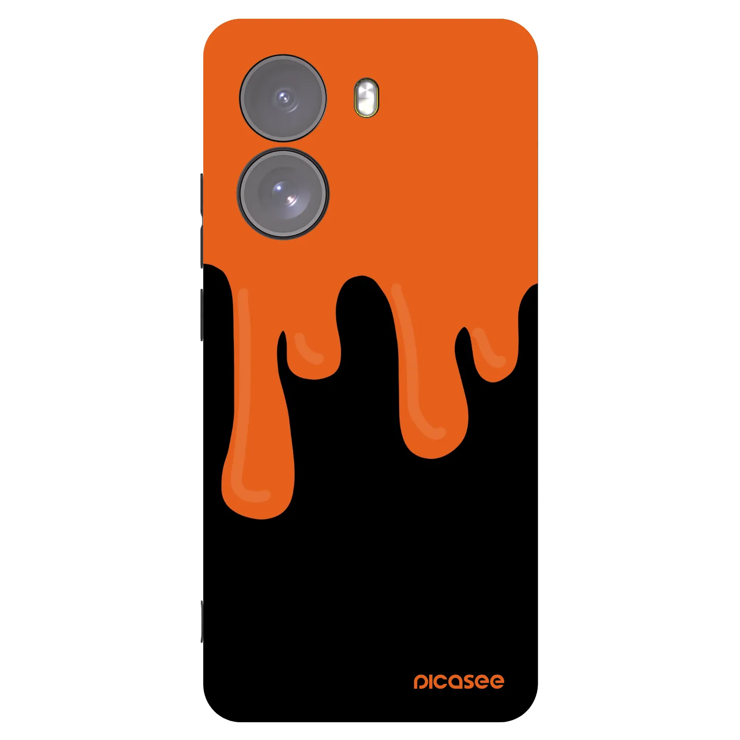 Picasee fekete szilikon tok az alábbi mobiltelefonokra Xiaomi Poco X7 - Orange spooky