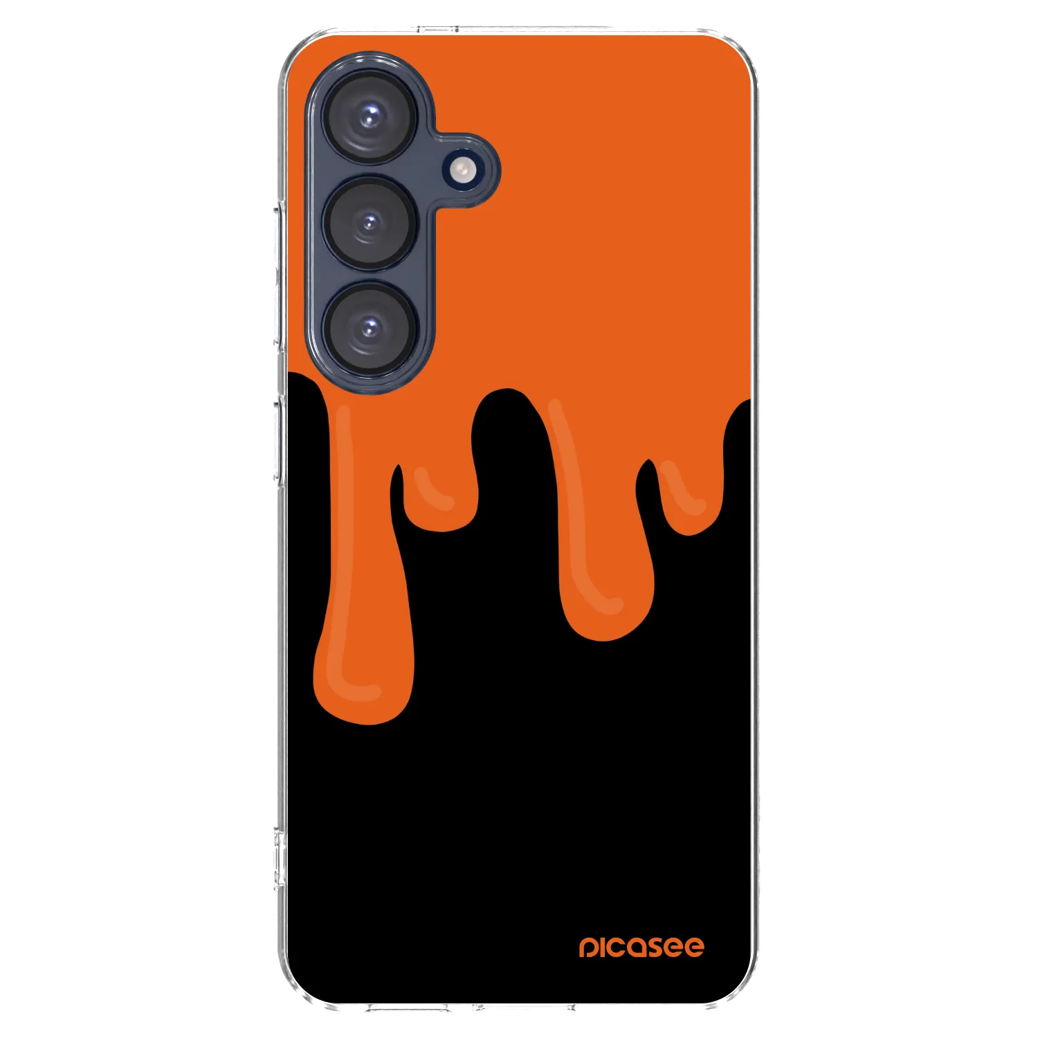 Picasee átlátszó szilikon tok az alábbi mobiltelefonokra Samsung Galaxy S25 5G - Orange spooky