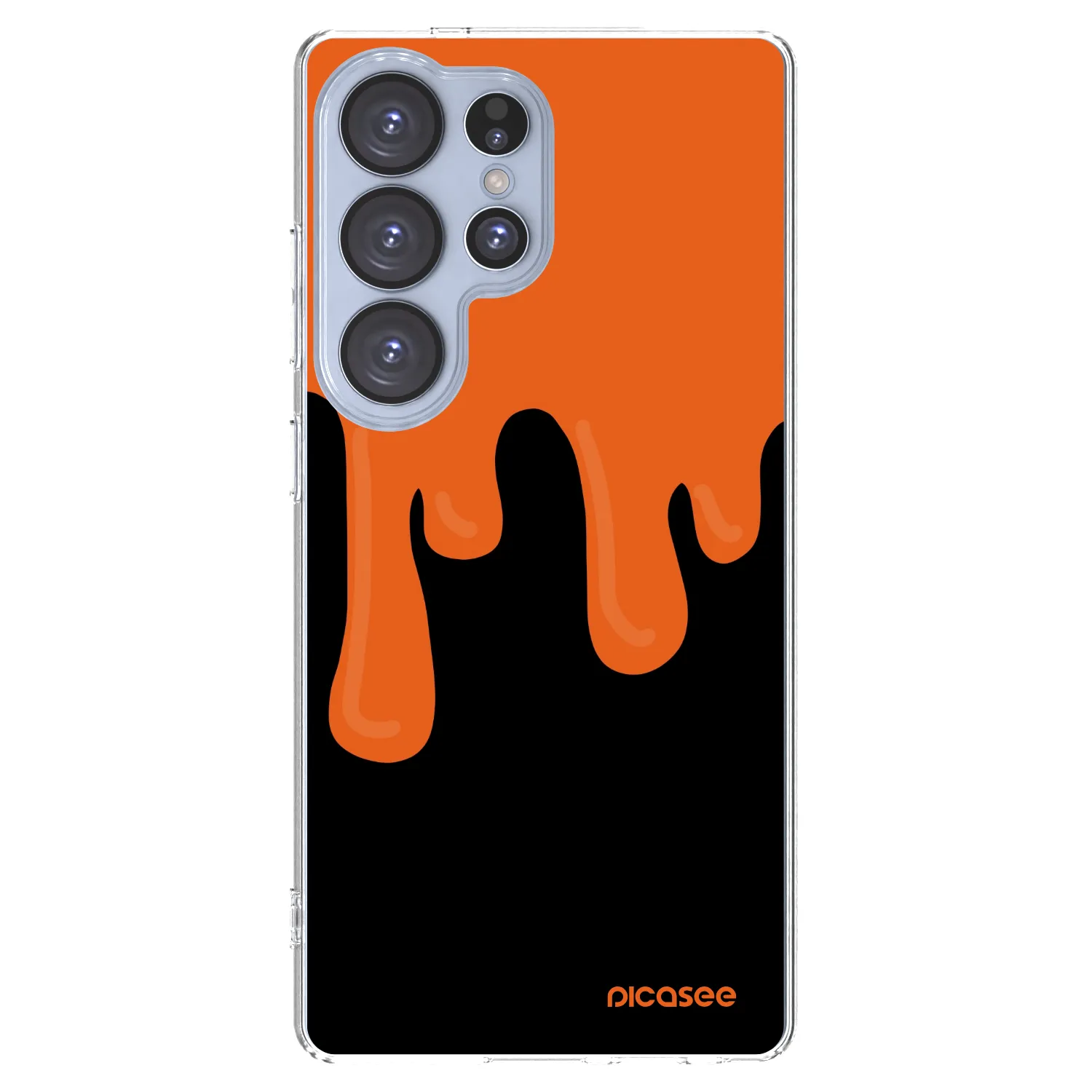 Picasee átlátszó szilikon tok az alábbi mobiltelefonokra Samsung Galaxy S25 Ultra 5G - Orange spooky