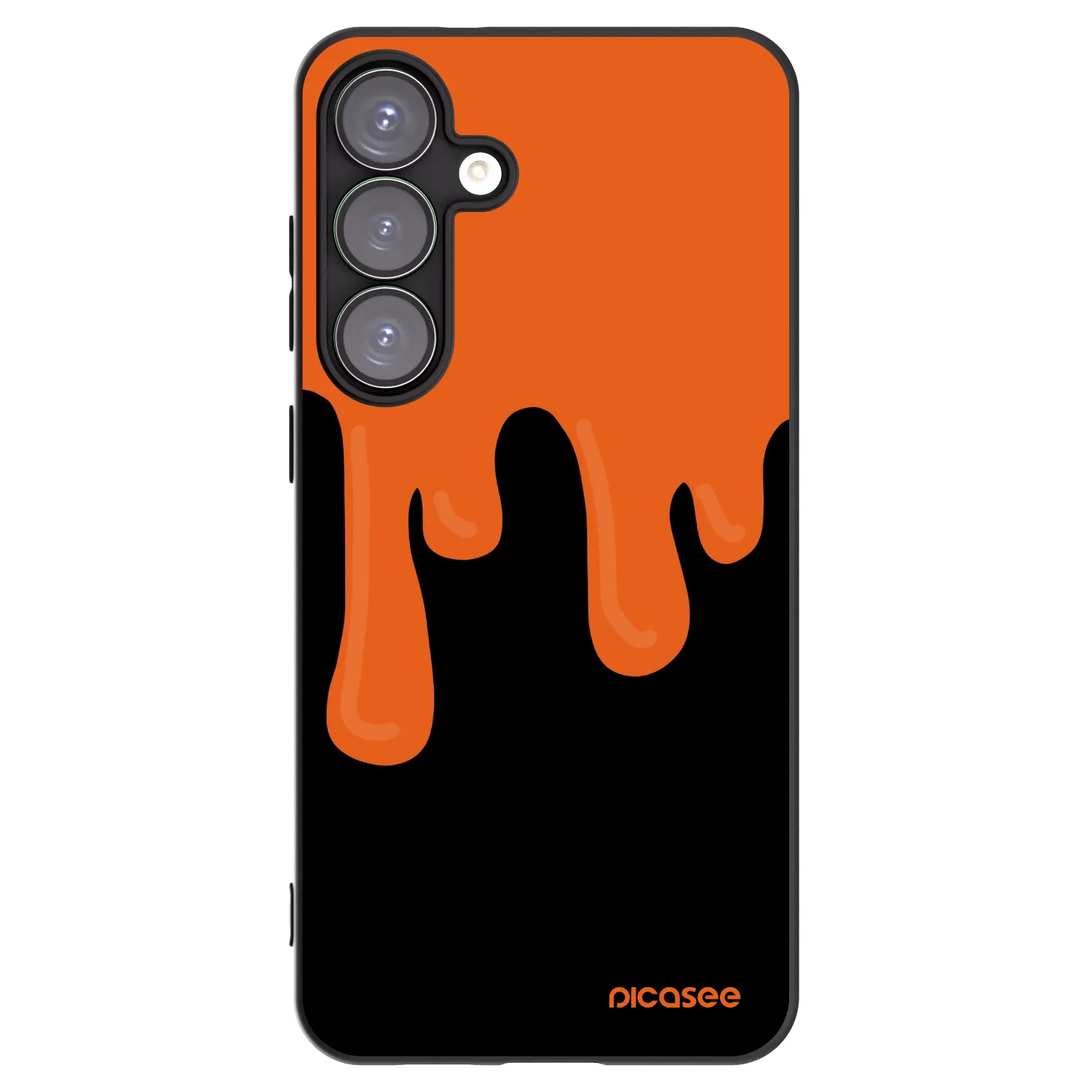 Picasee fekete szilikon tok az alábbi mobiltelefonokra Samsung Galaxy S25+ 5G - Orange spooky