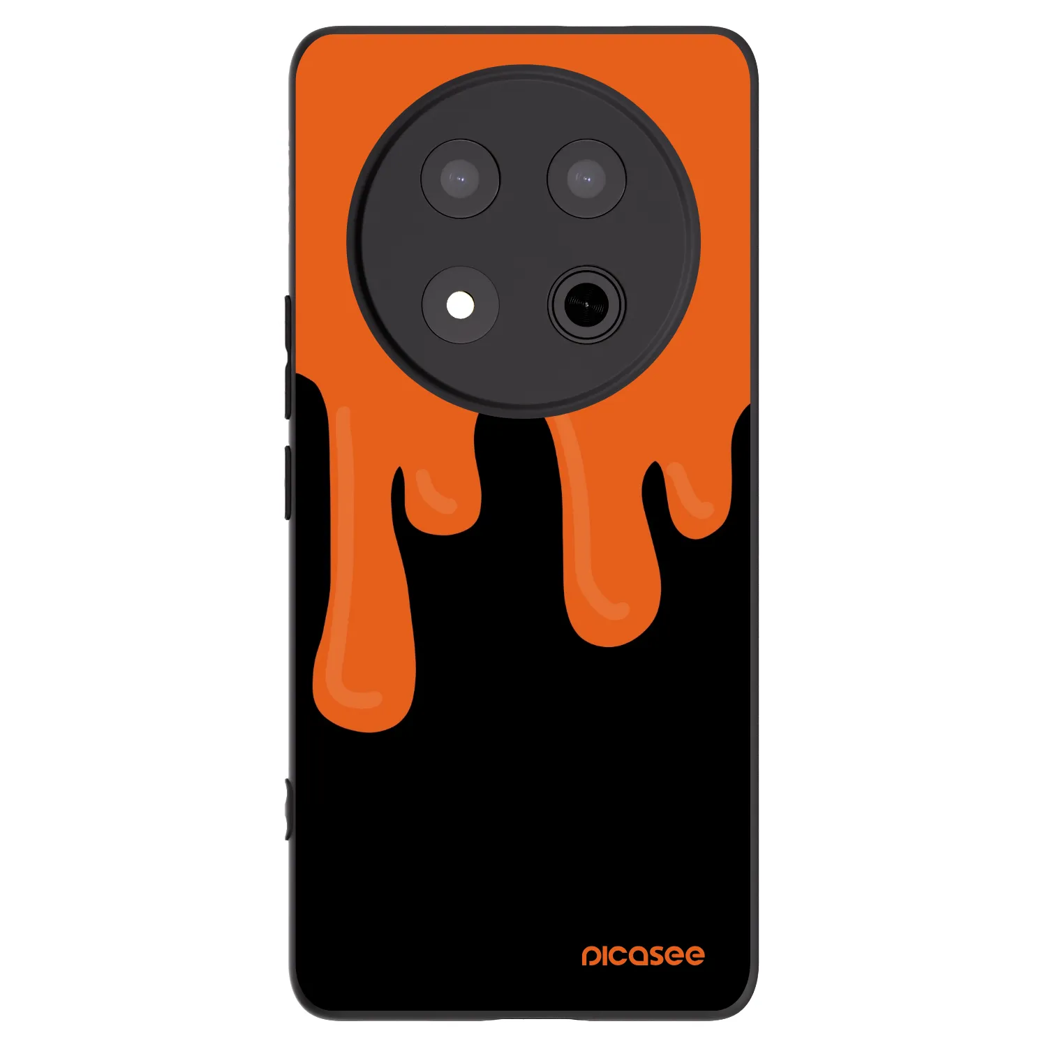 Picasee fekete szilikon tok az alábbi mobiltelefonokra Honor Magic7 Lite 5G - Orange spooky
