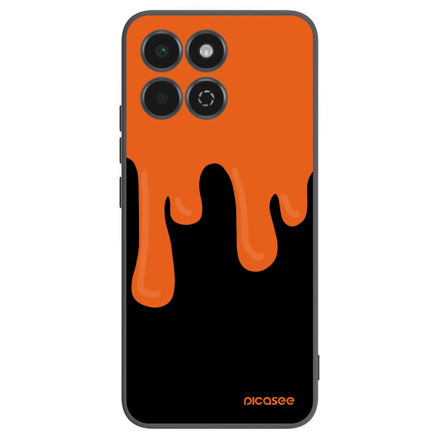 Picasee fekete szilikon tok az alábbi mobiltelefonokra Honor 200 Smart 5G - Orange spooky