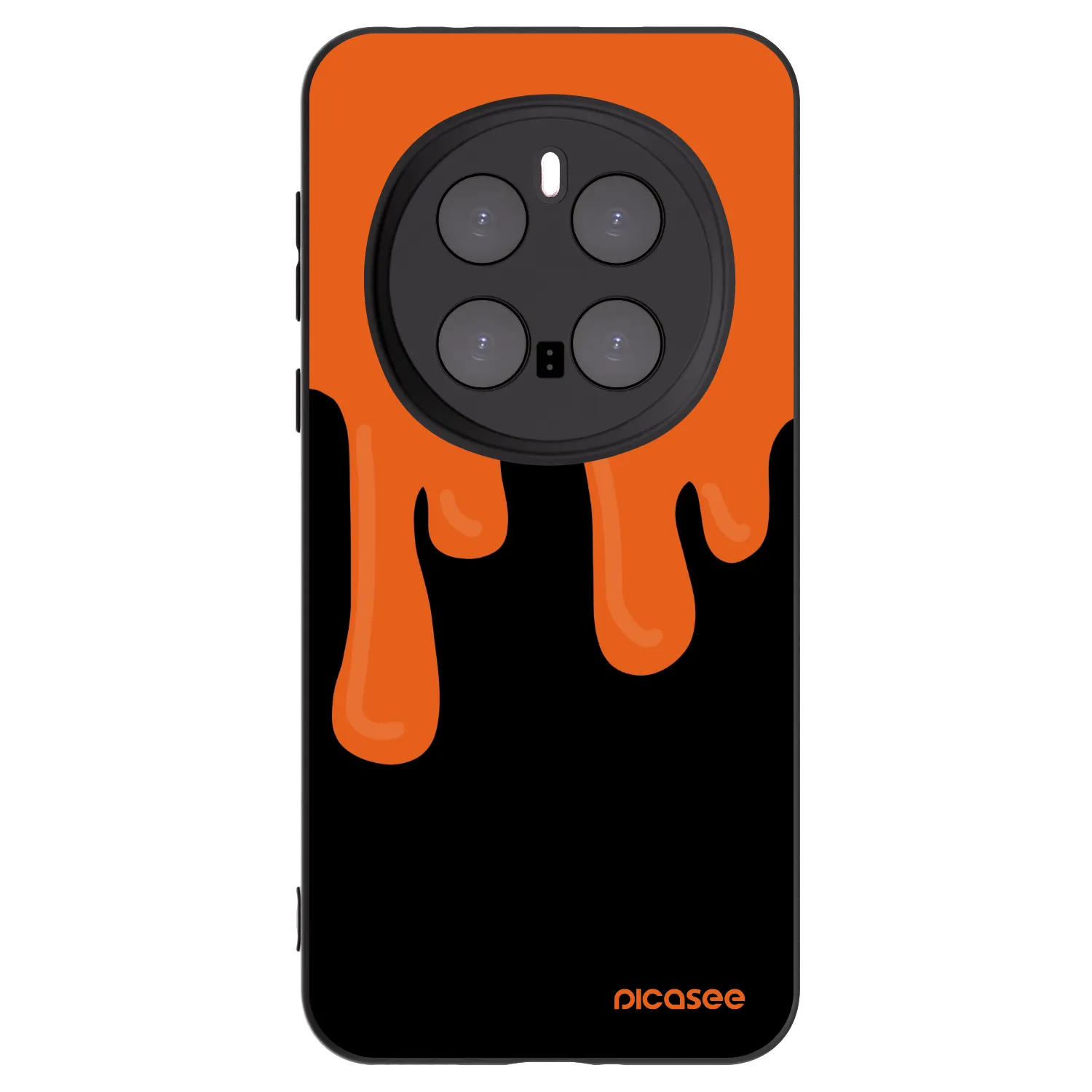 Picasee fekete szilikon tok az alábbi mobiltelefonokra Honor Magic7 Pro 5G - Orange spooky