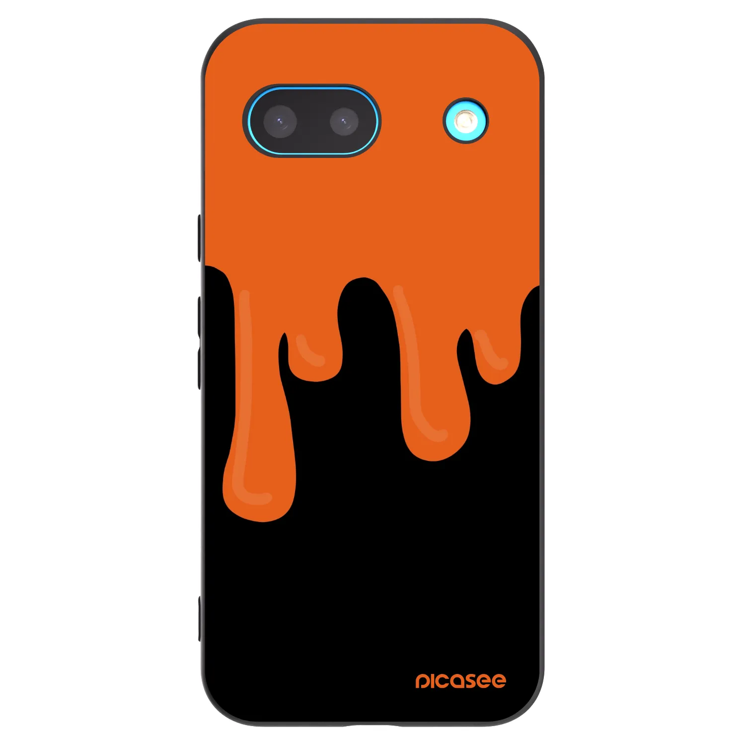 Picasee fekete szilikon tok az alábbi mobiltelefonokra Google Pixel 8 - Orange spooky