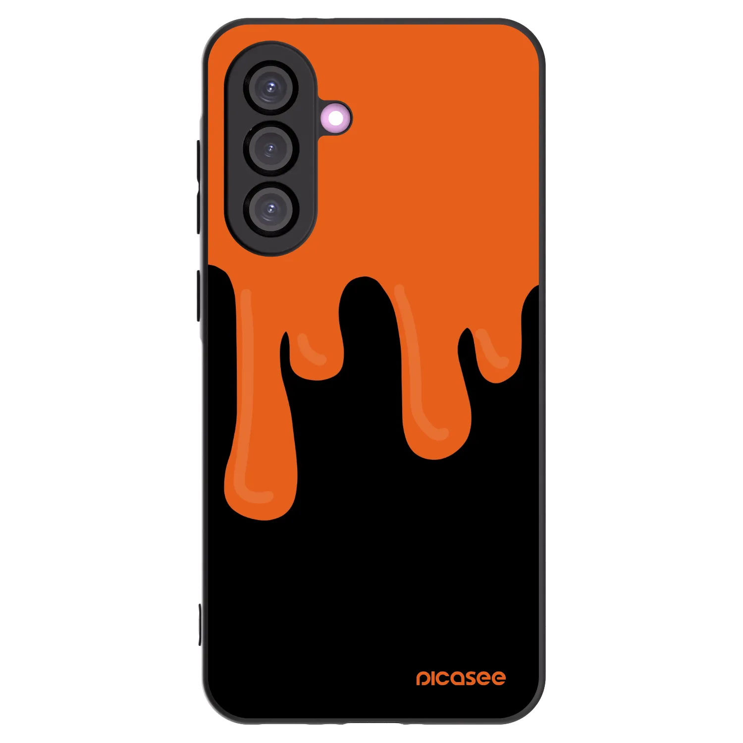 Picasee fekete szilikon tok az alábbi mobiltelefonokra Samsung Galaxy A56 5G A566B - Orange spooky