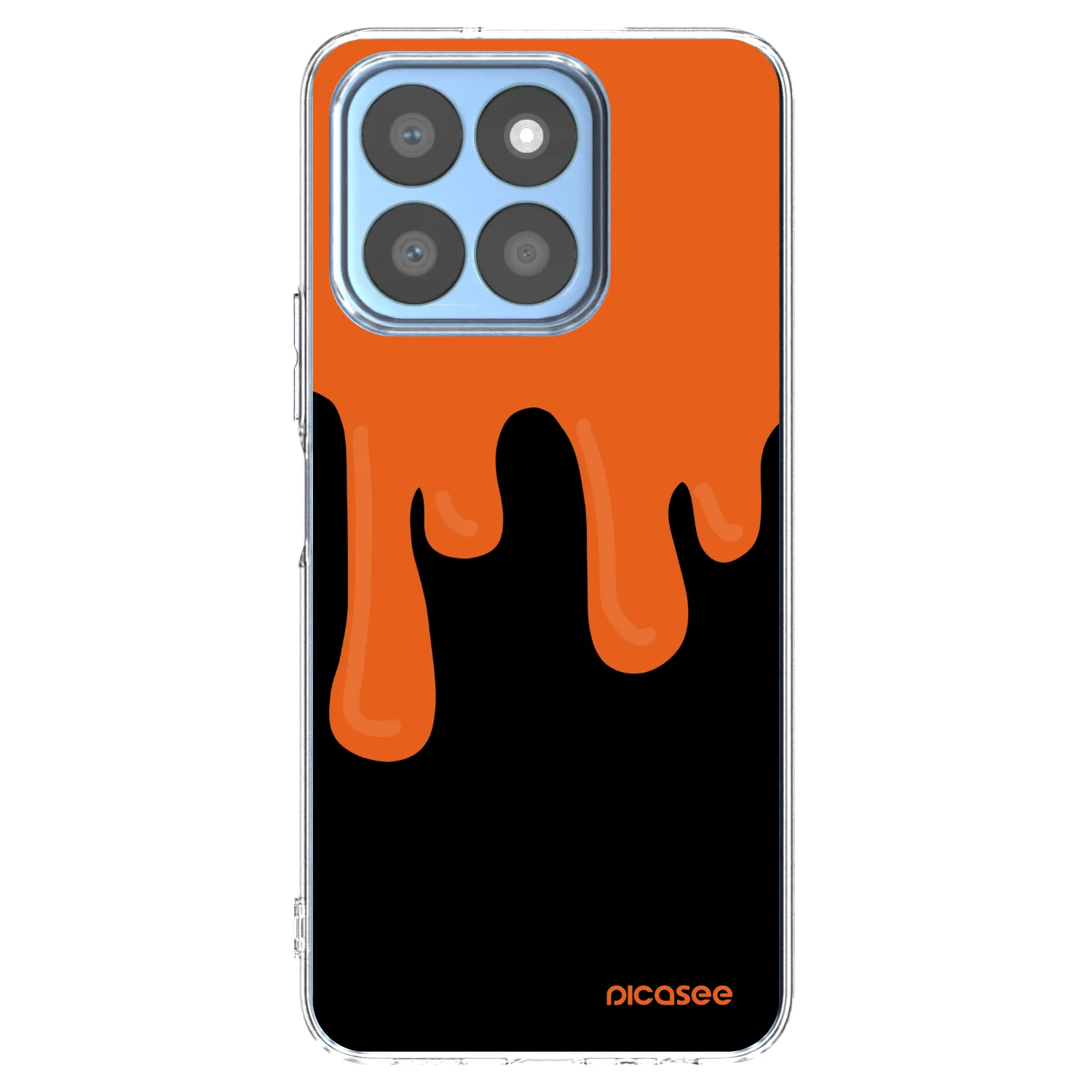 Picasee átlátszó szilikon tok az alábbi mobiltelefonokra Honor X8c - Orange spooky