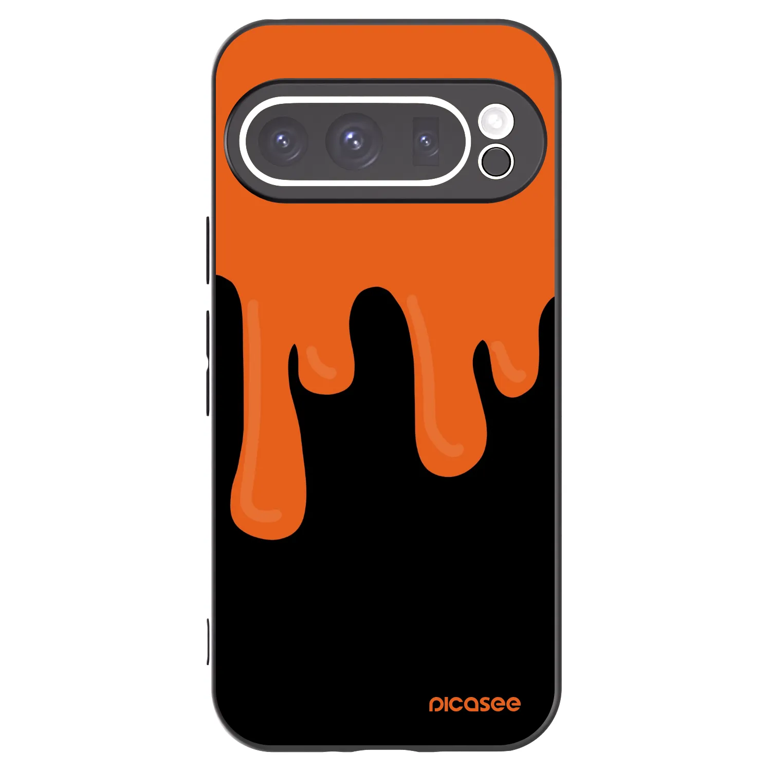 Picasee fekete szilikon tok az alábbi mobiltelefonokra Google Pixel 9 Pro - Orange spooky