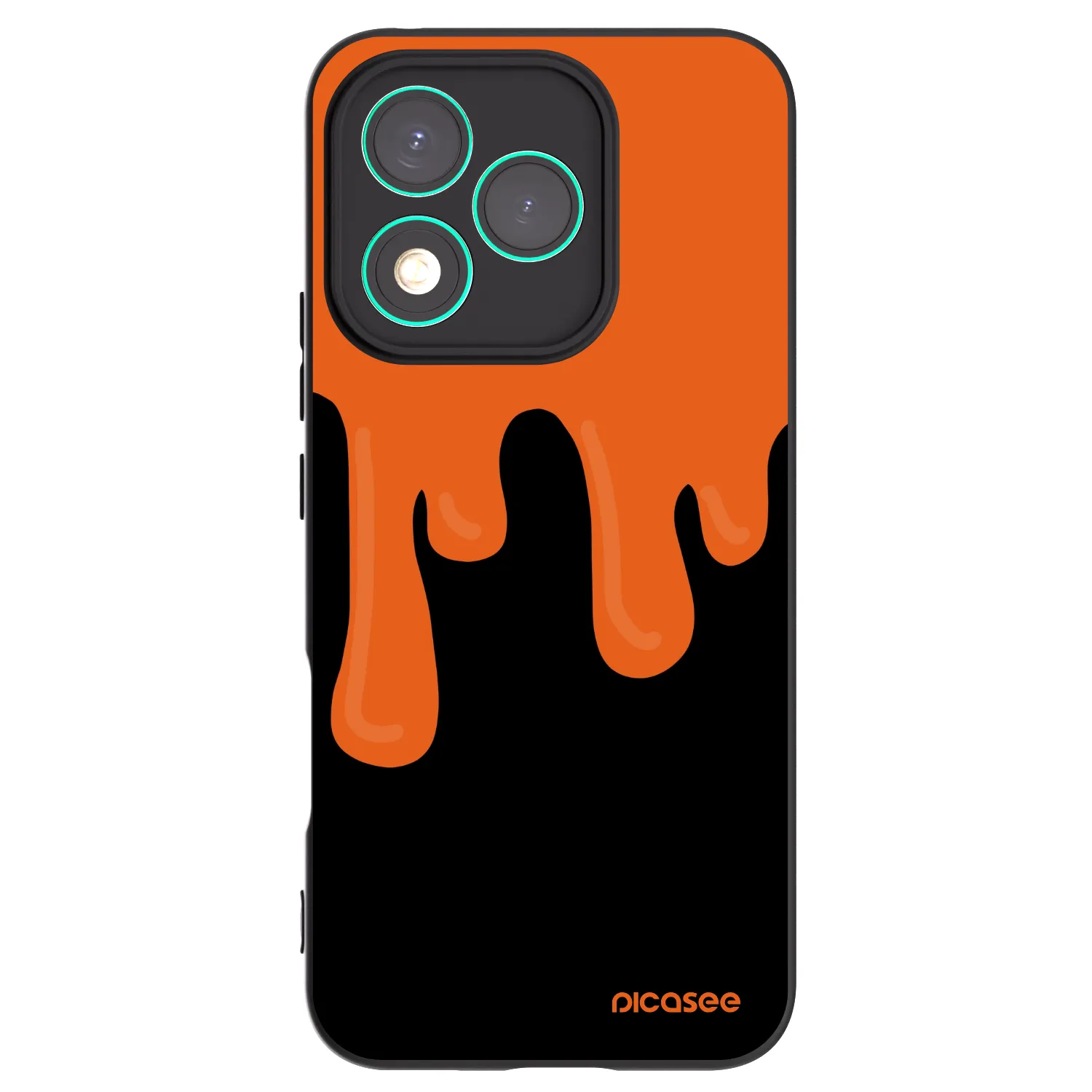 Picasee fekete szilikon tok az alábbi mobiltelefonokra Honor 400 Lite 5G - Orange spooky