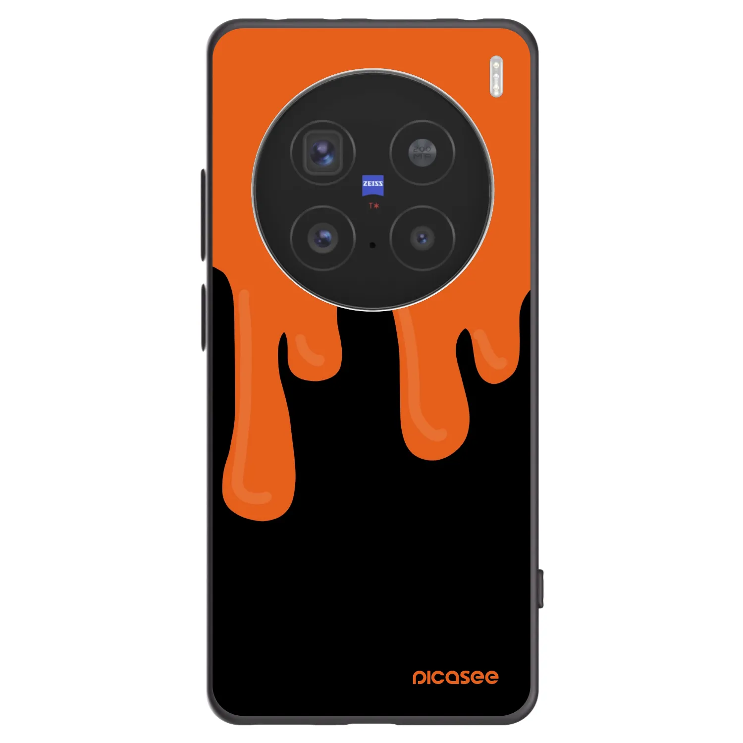 Picasee fekete szilikon tok az alábbi mobiltelefonokra Vivo X200 Pro - Orange spooky