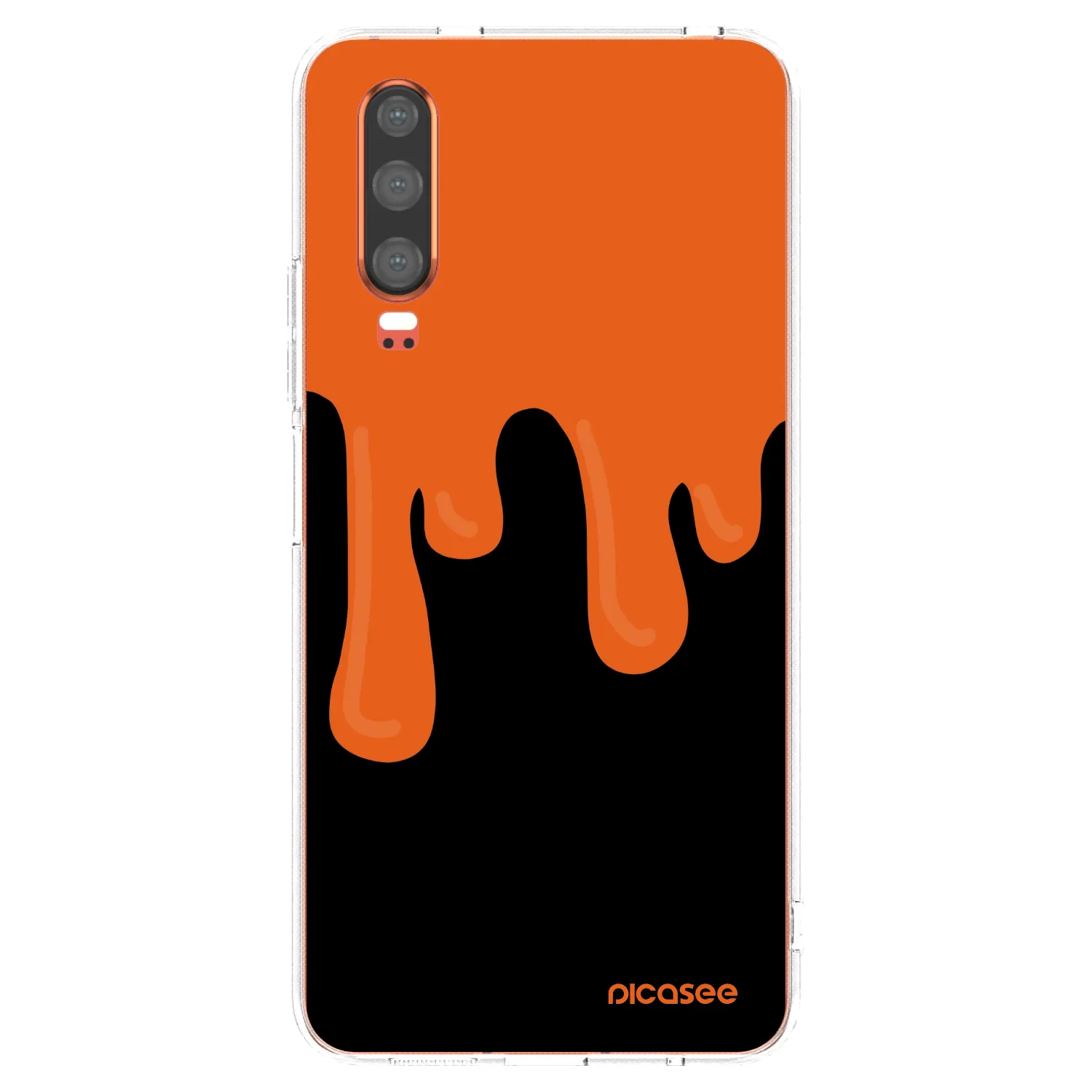 Picasee átlátszó szilikon tok az alábbi mobiltelefonokra Huawei P30 - Orange spooky