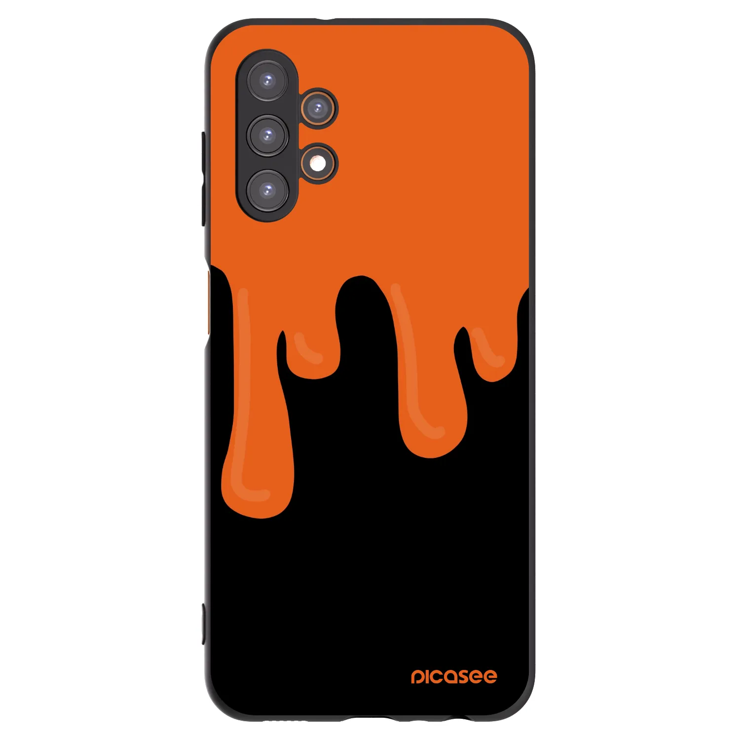 Picasee fekete szilikon tok az alábbi mobiltelefonokra Samsung Galaxy A13 5G - Orange spooky