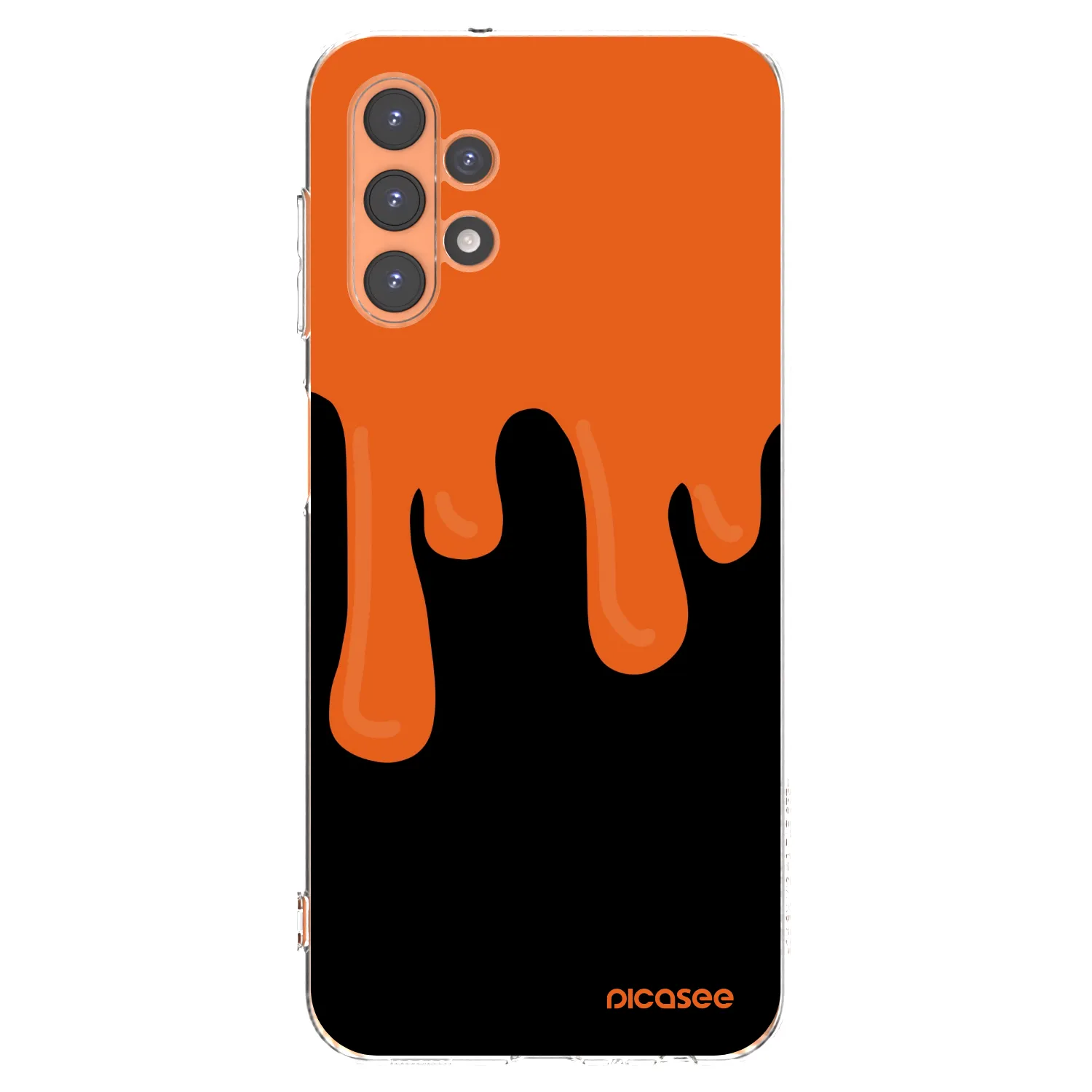 Picasee átlátszó szilikon tok az alábbi mobiltelefonokra Samsung Galaxy A13 5G - Orange spooky