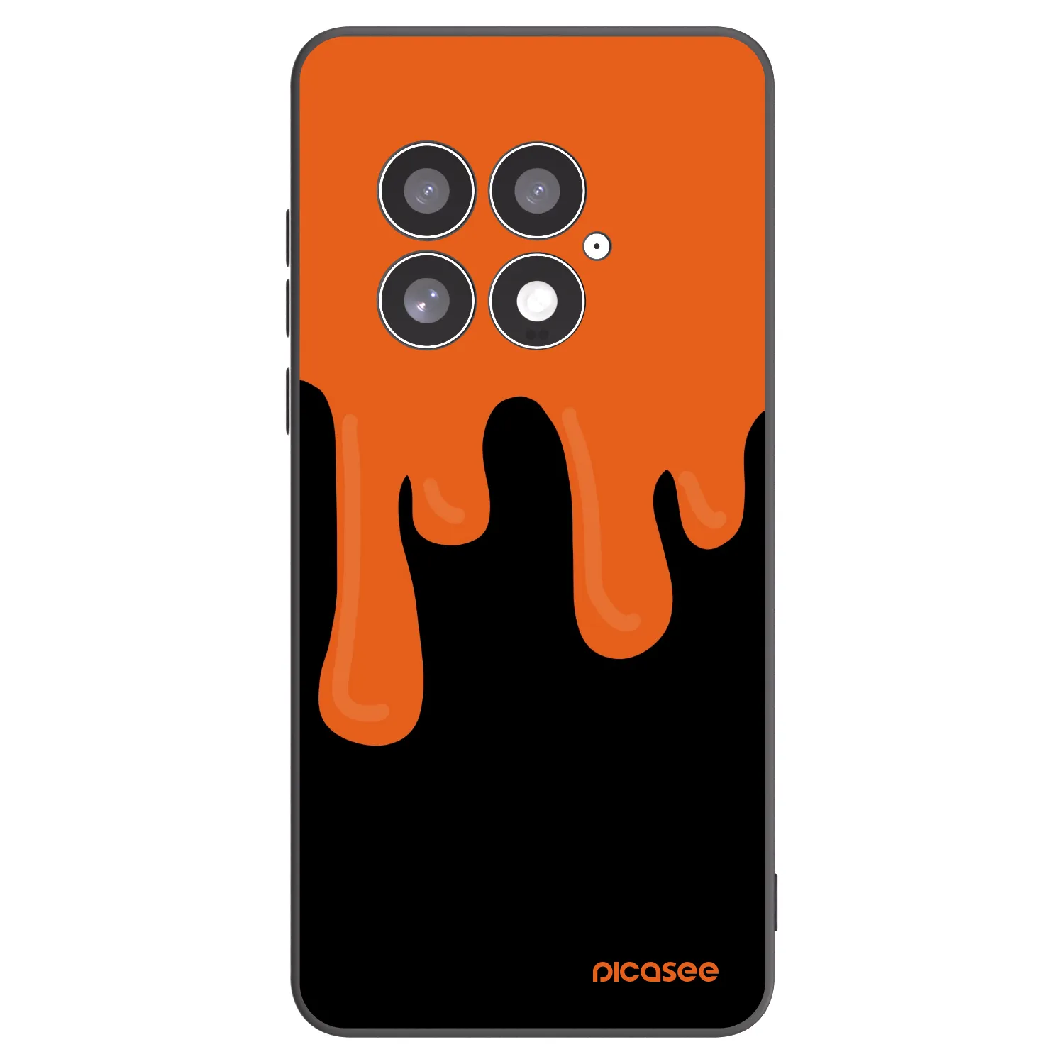 Picasee fekete szilikon tok az alábbi mobiltelefonokra OnePlus 13 5G - Orange spooky